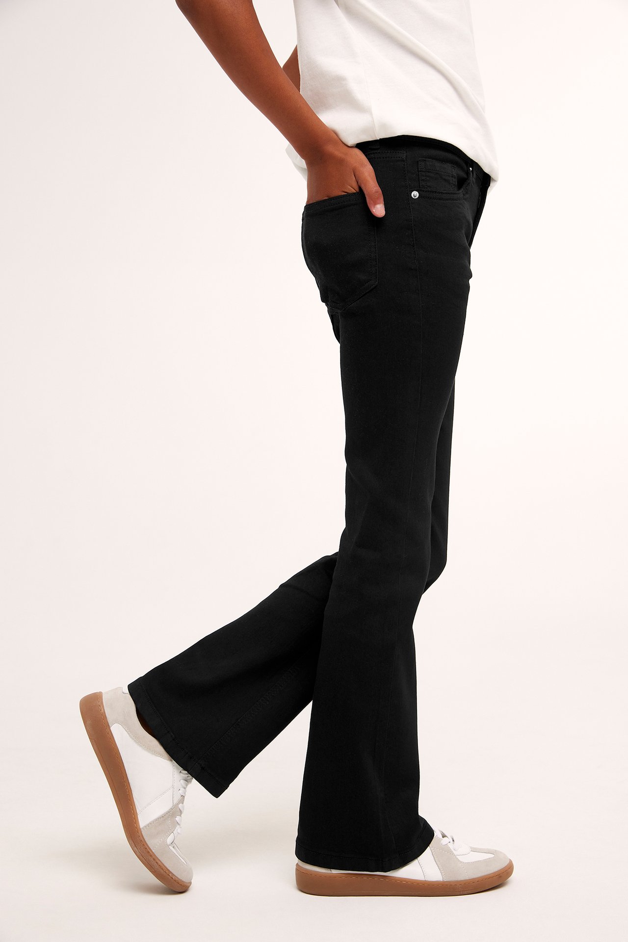 Bootcut jeans mid waist - Svart - 2
