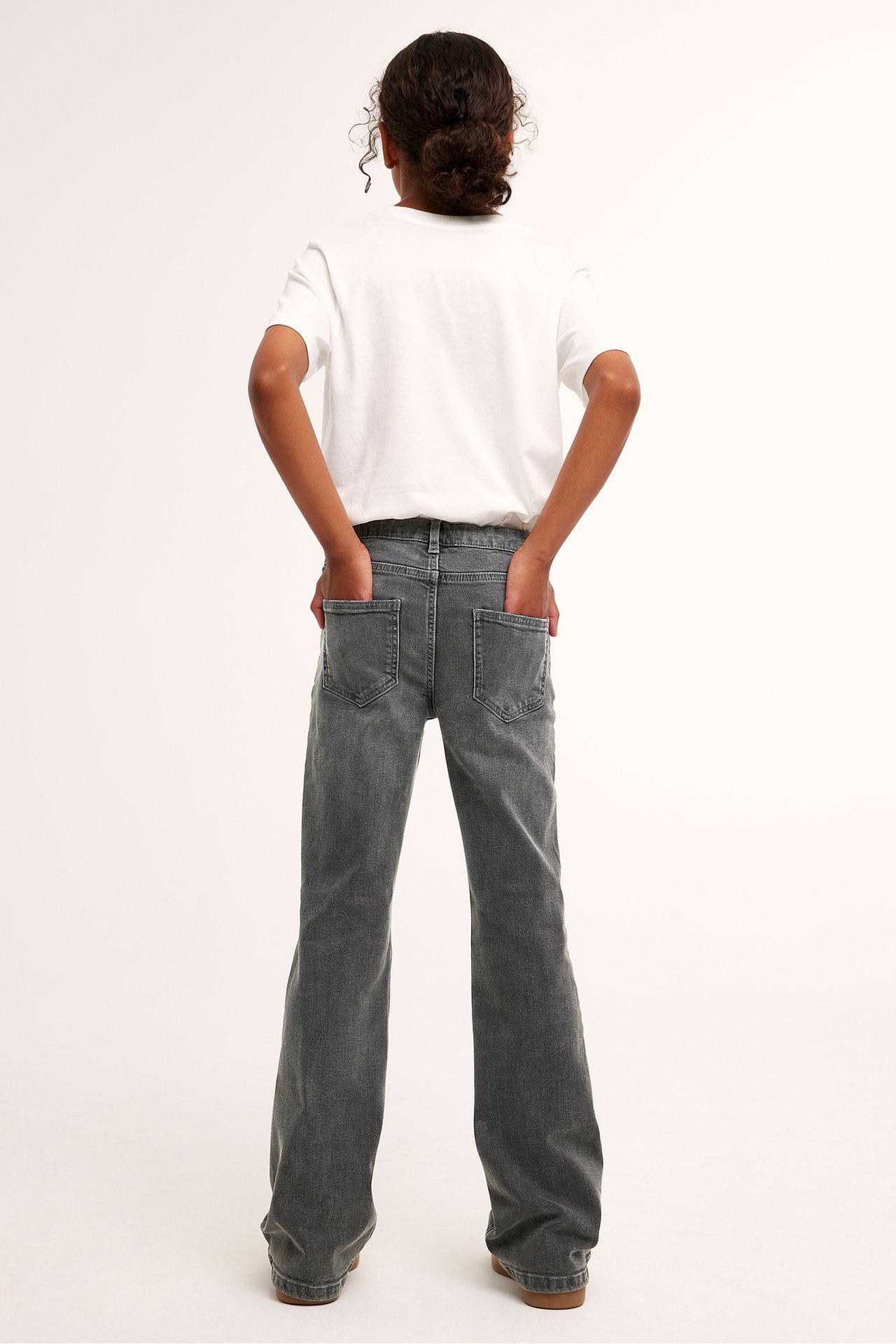 Bootcut jeans mid waist - Sølvgrå - 5