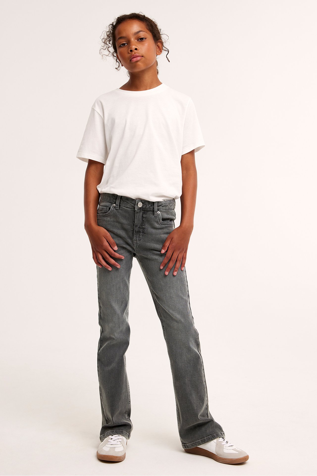 Bootcut jeans mid waist - Silvergrå - 2