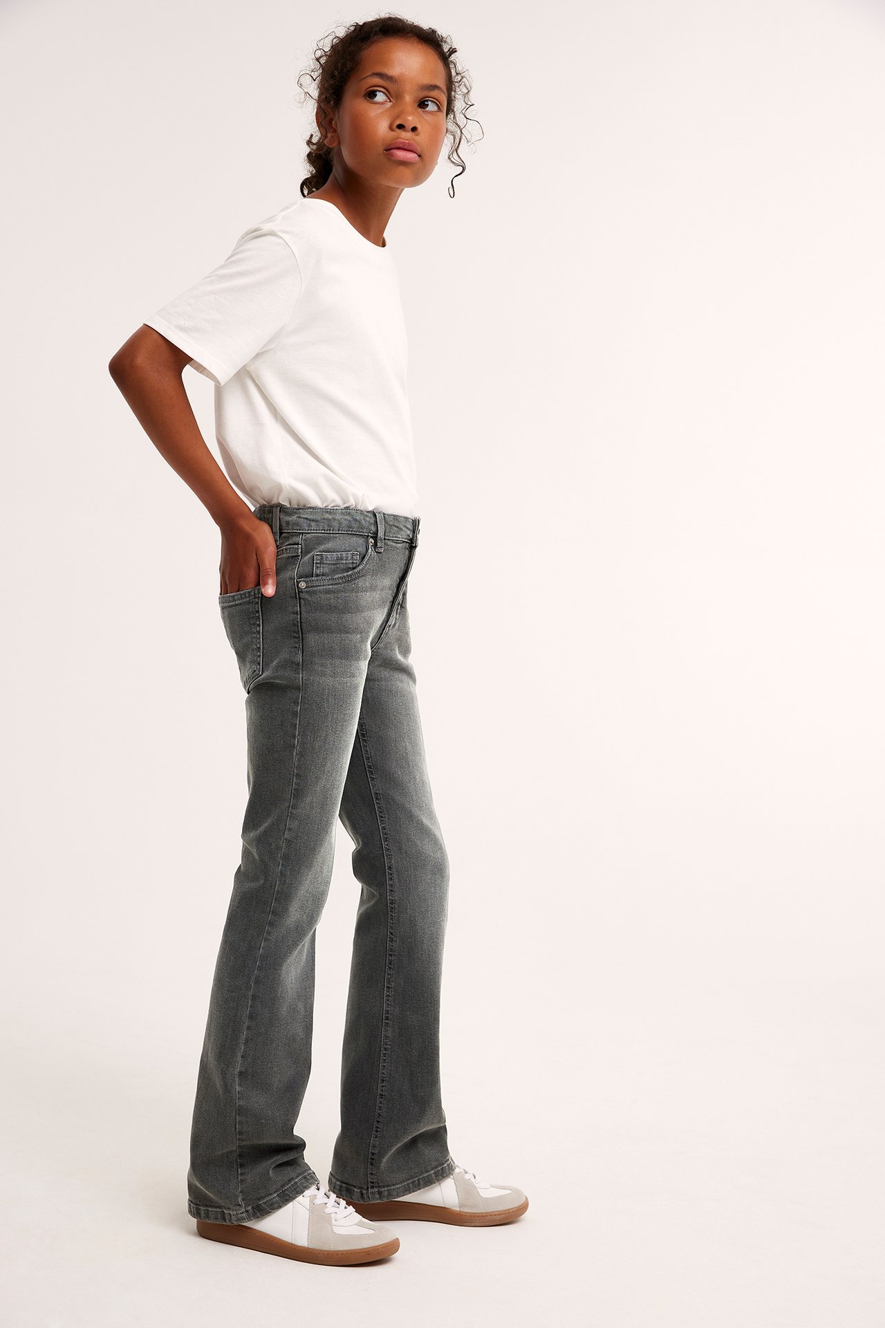 Bootcut jeans mid waist - Hopeanharmaa - 3