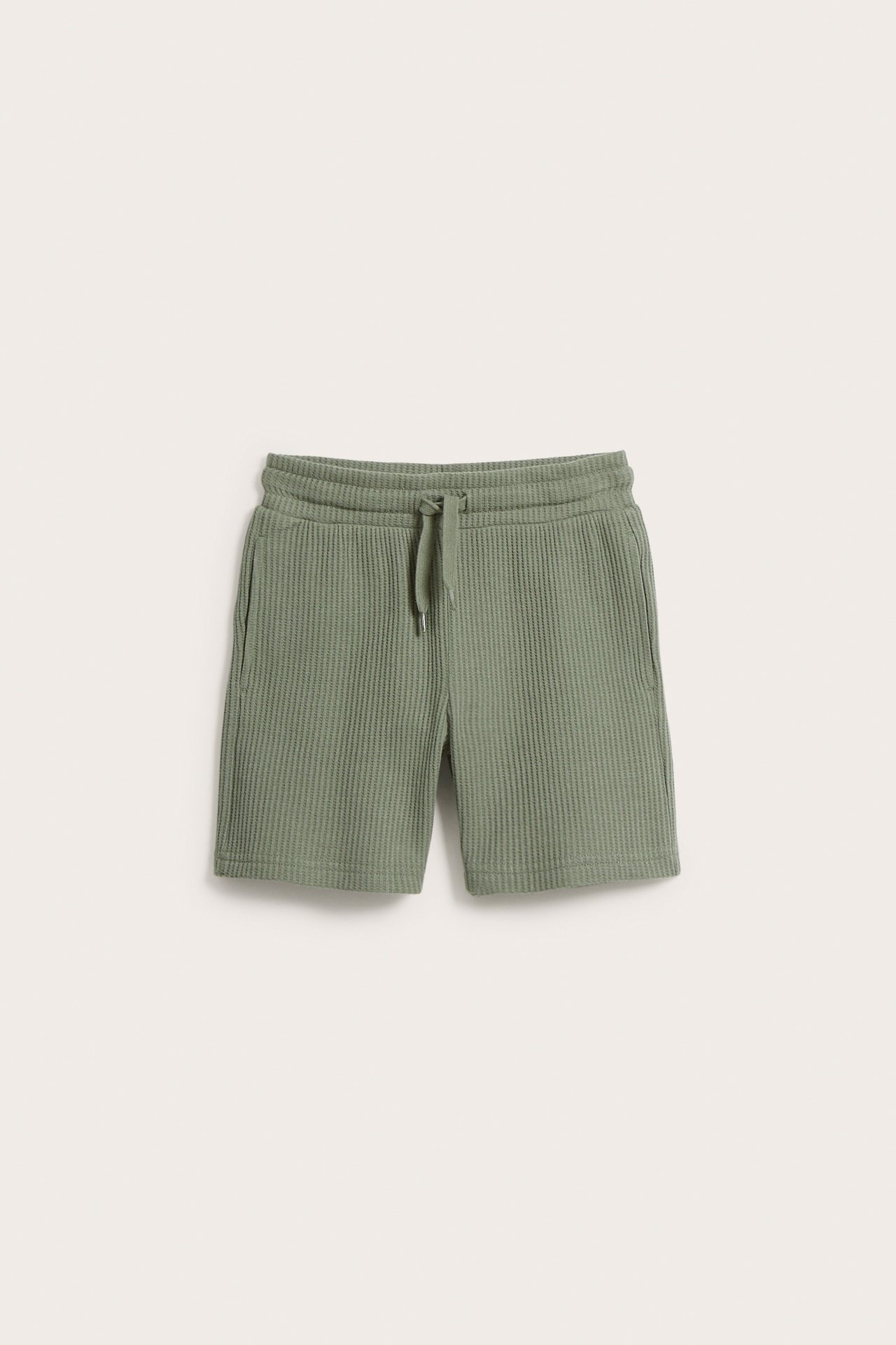 Våfflade shorts Grön - null - 5