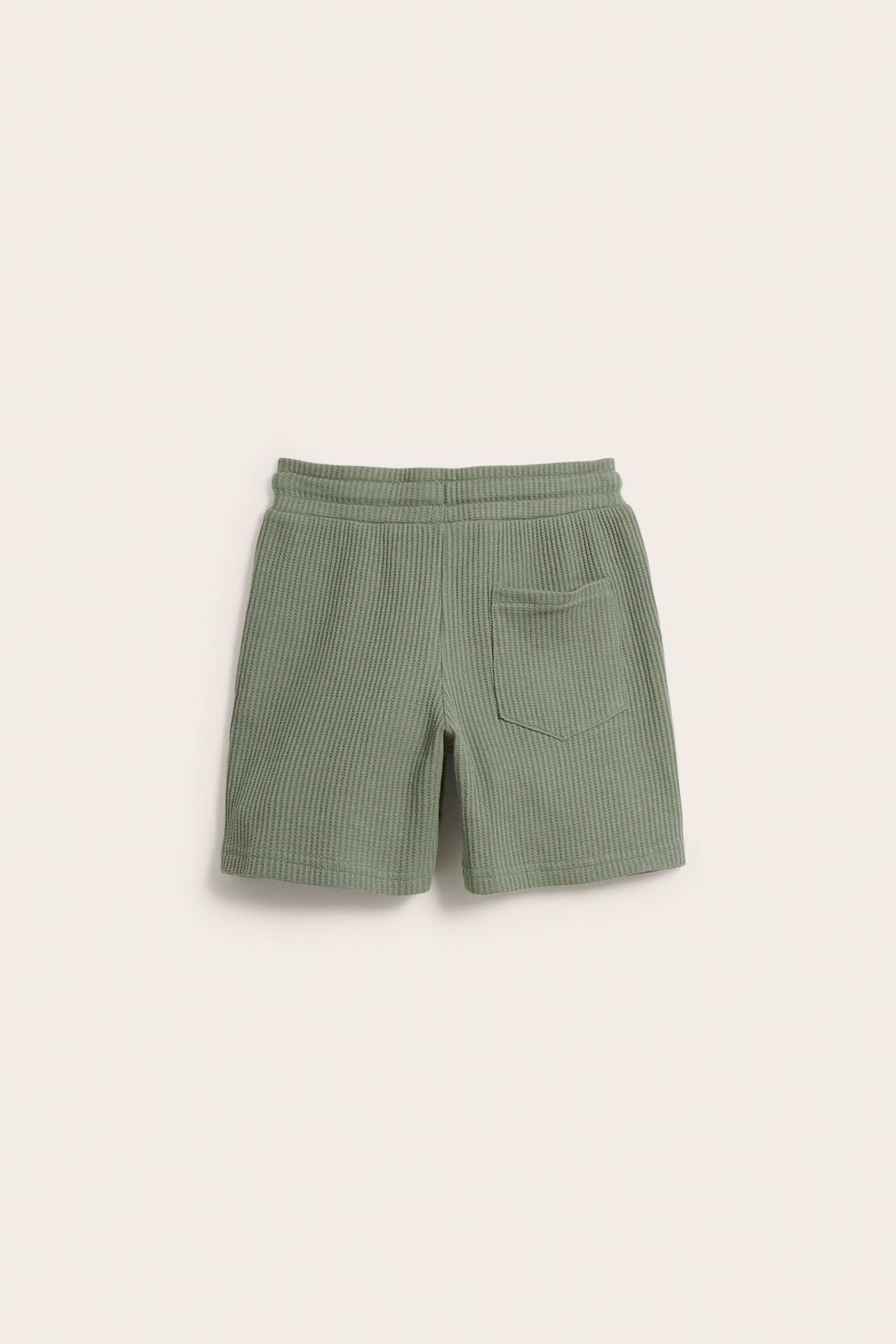 Våfflade shorts - Grön - 7