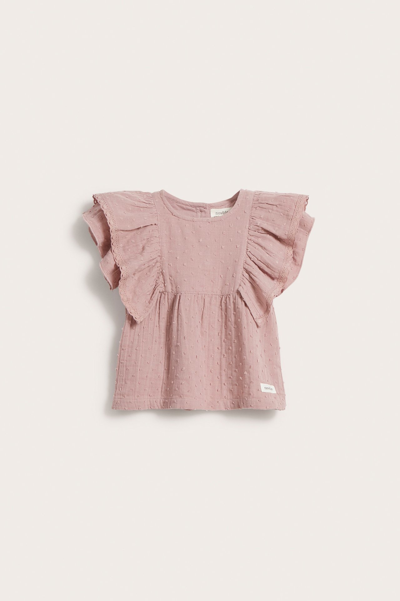 Bluse med volang baby - Rosa - 2