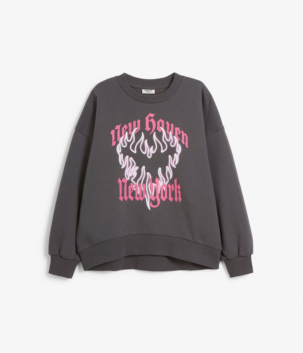 Sweatshirt med tryck - Musta - 5