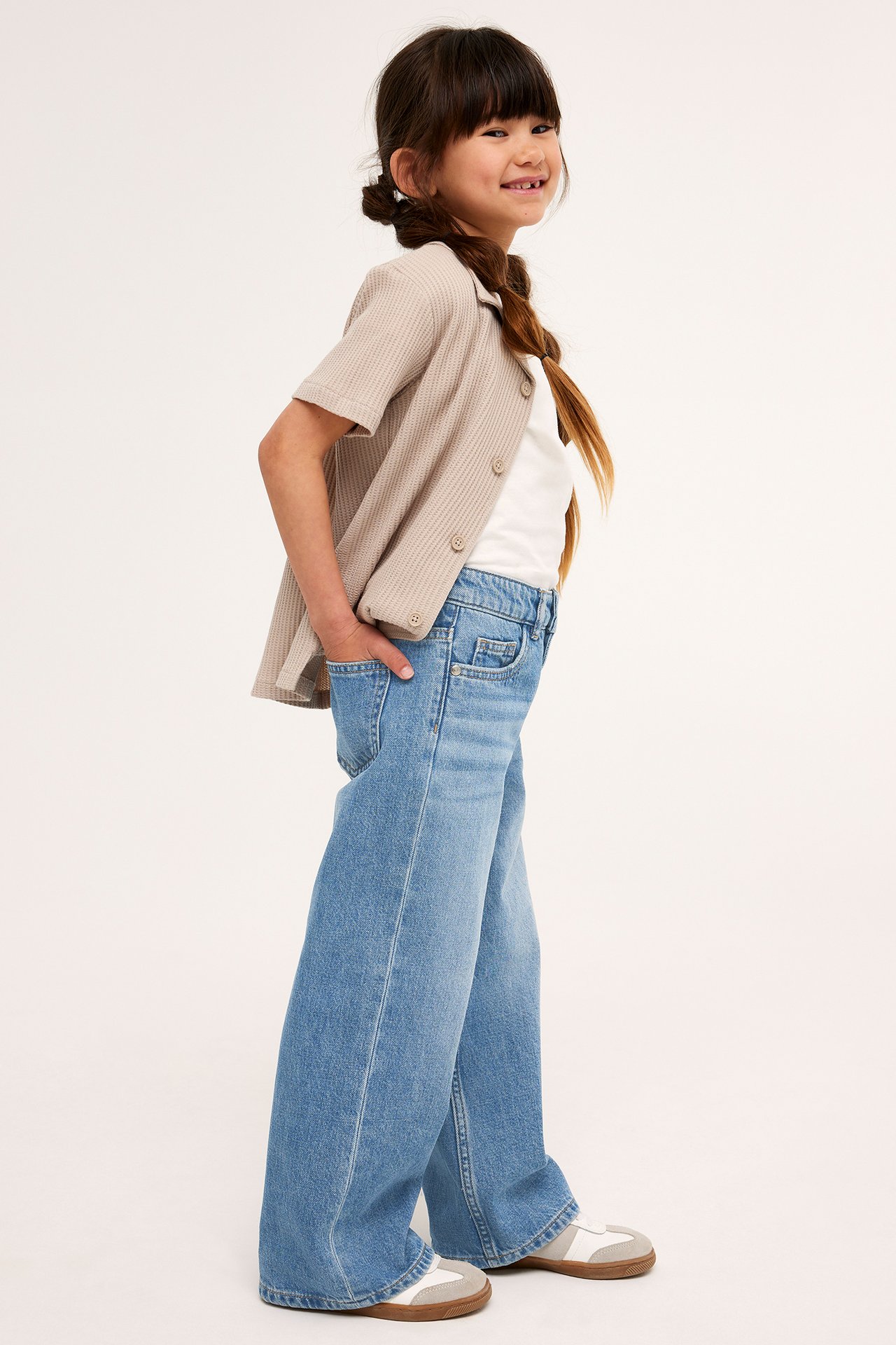 Wide jeans mid waist - Denim - 4