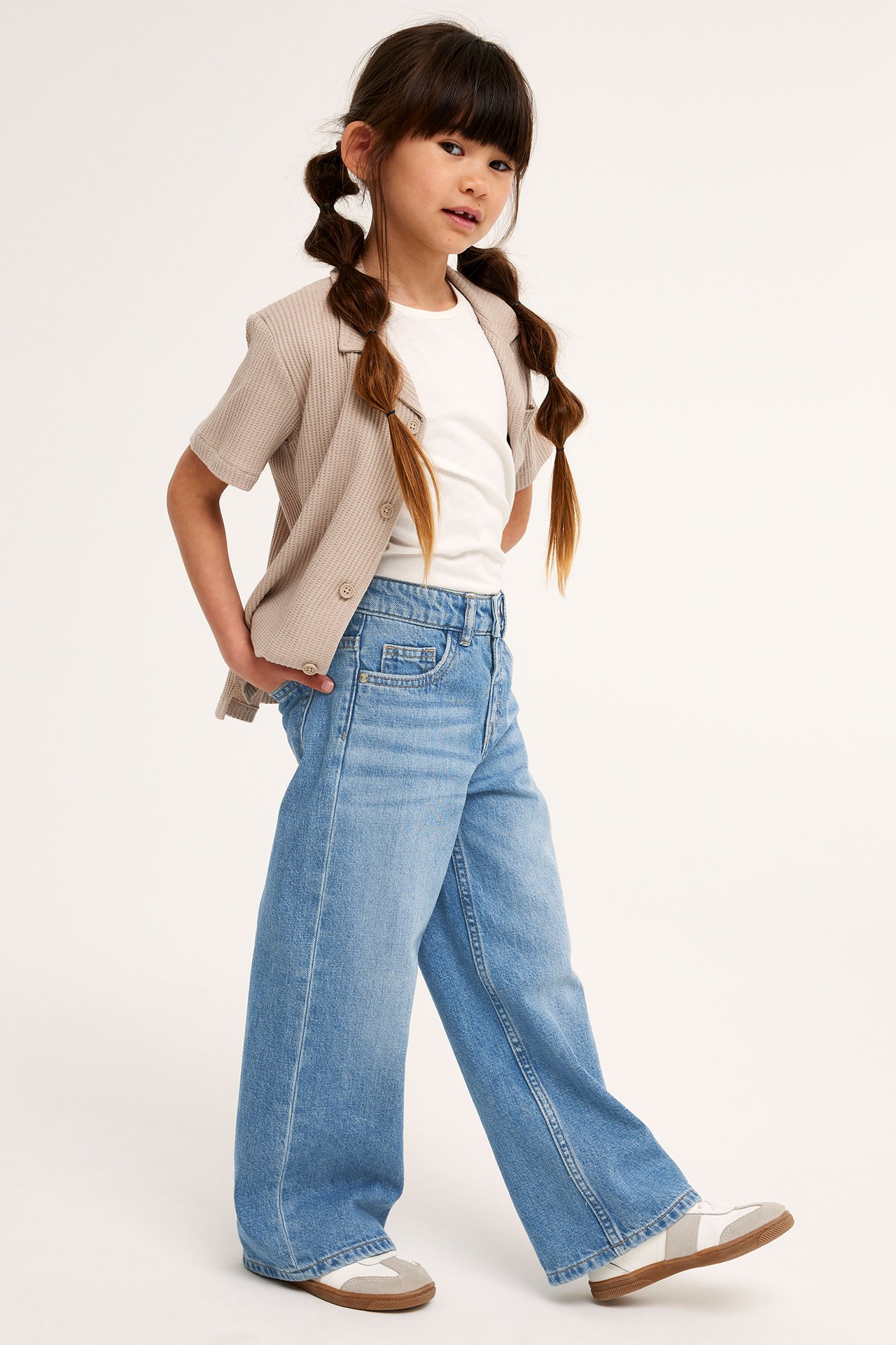 Wide jeans mid waist - Denim - 5