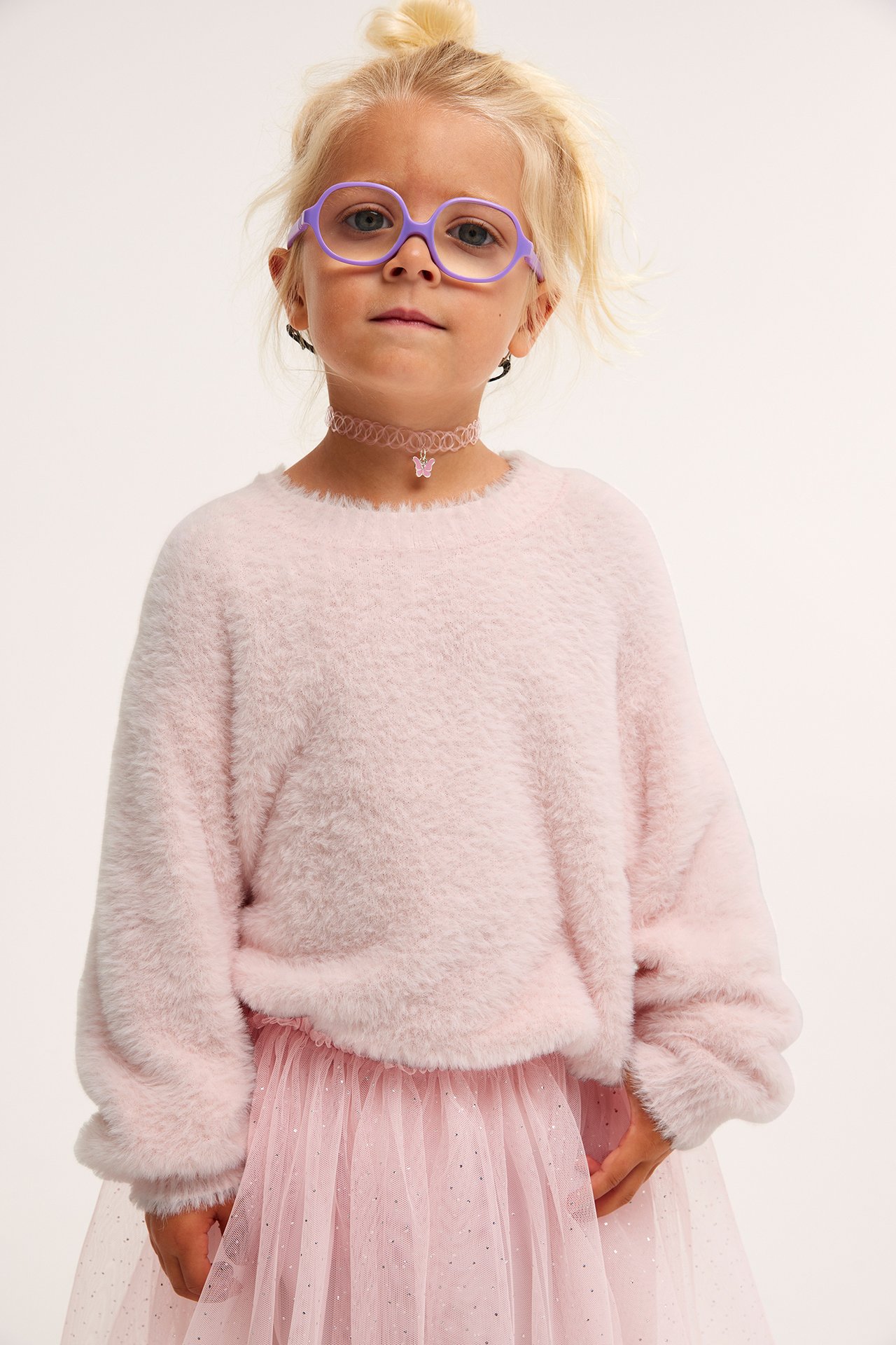 Myk strikkegenser - Rosa - 3