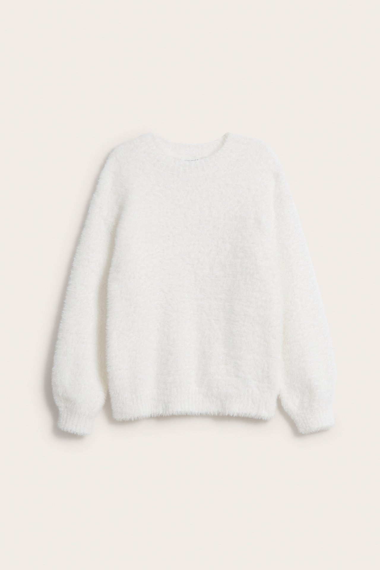 Miękki sweter z dzianiny - Offwhite - 2
