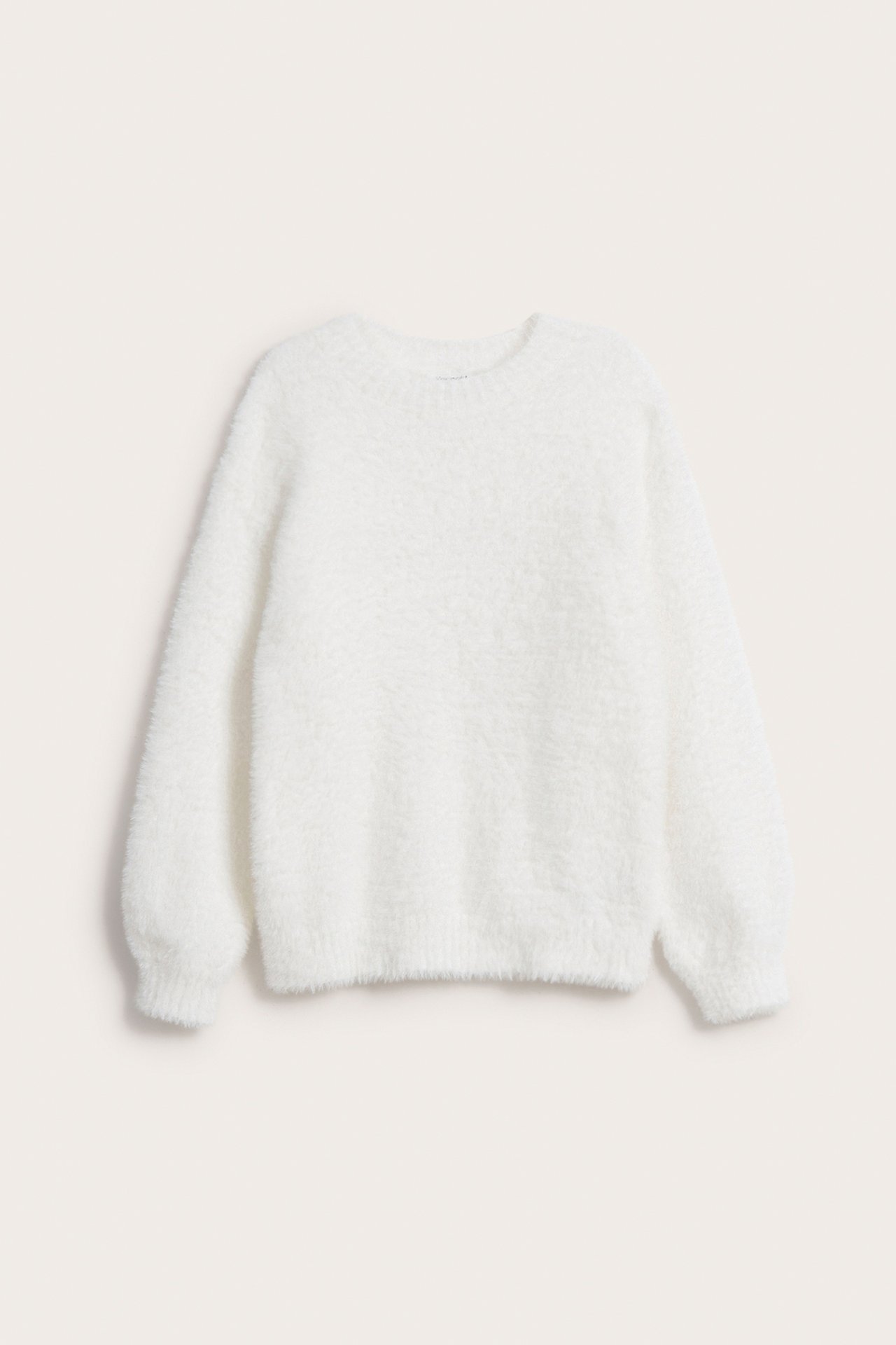 Miękki sweter z dzianiny - Offwhite - 2