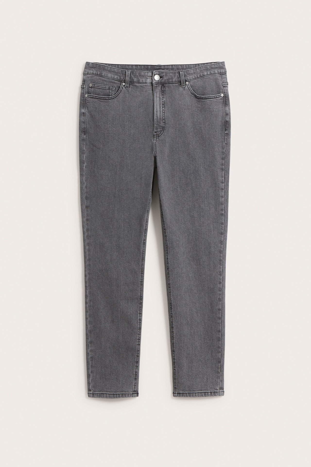 Slim jeans high waist - Sølvgrå - 6