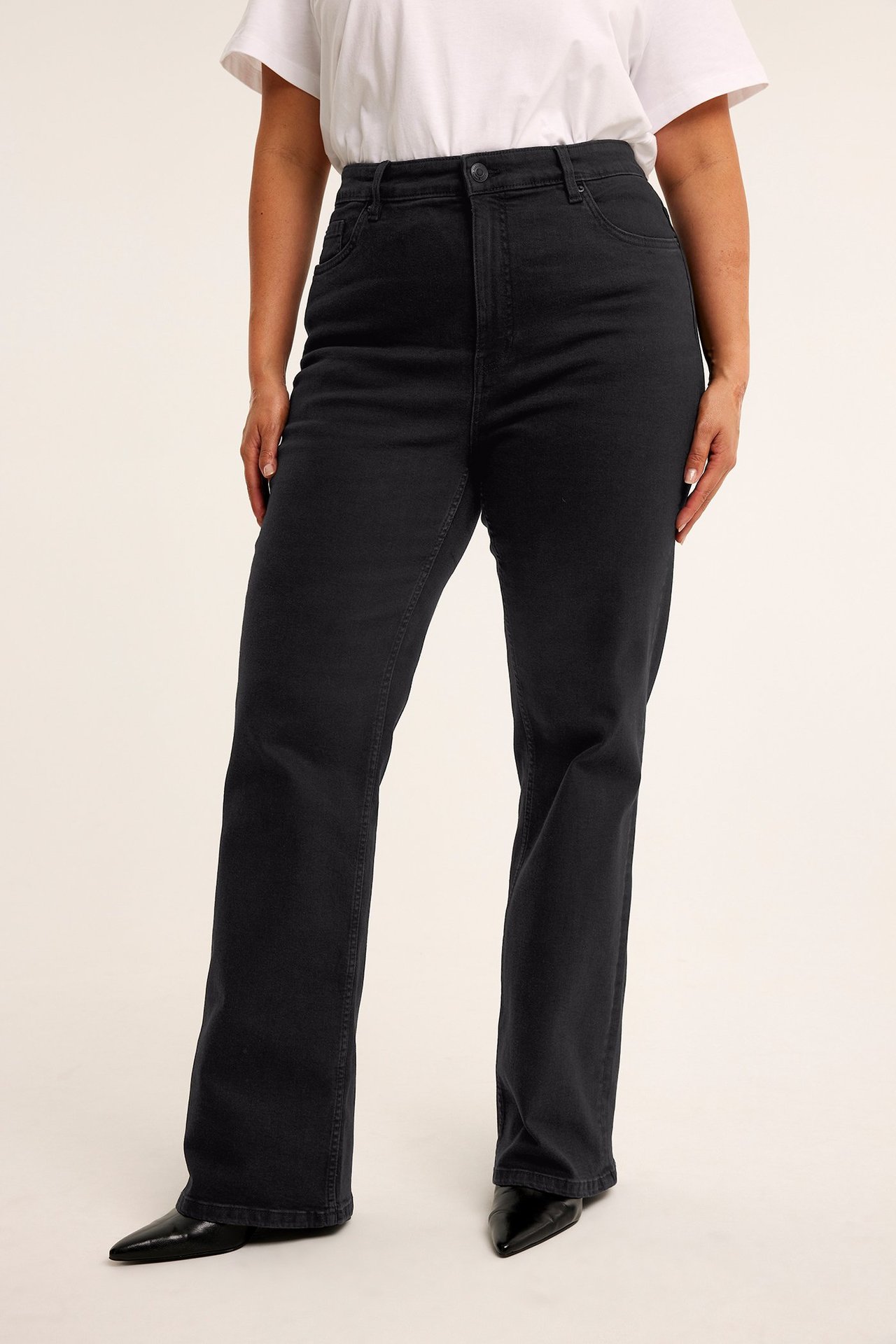 Dżinsy bootcut high waist - Ciemnoszary - 173cm / Storlek: 50 - 2