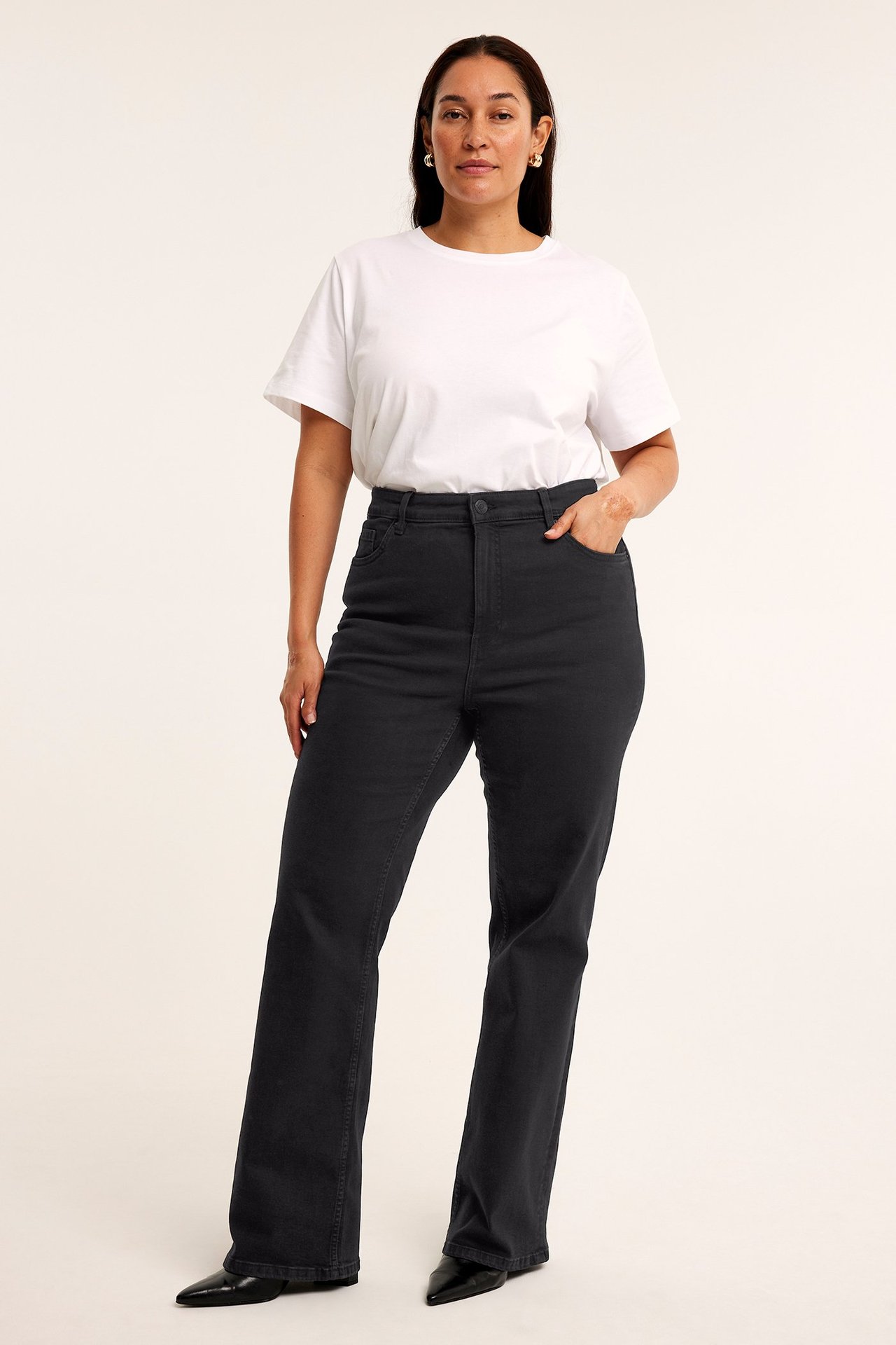 Dżinsy bootcut high waist