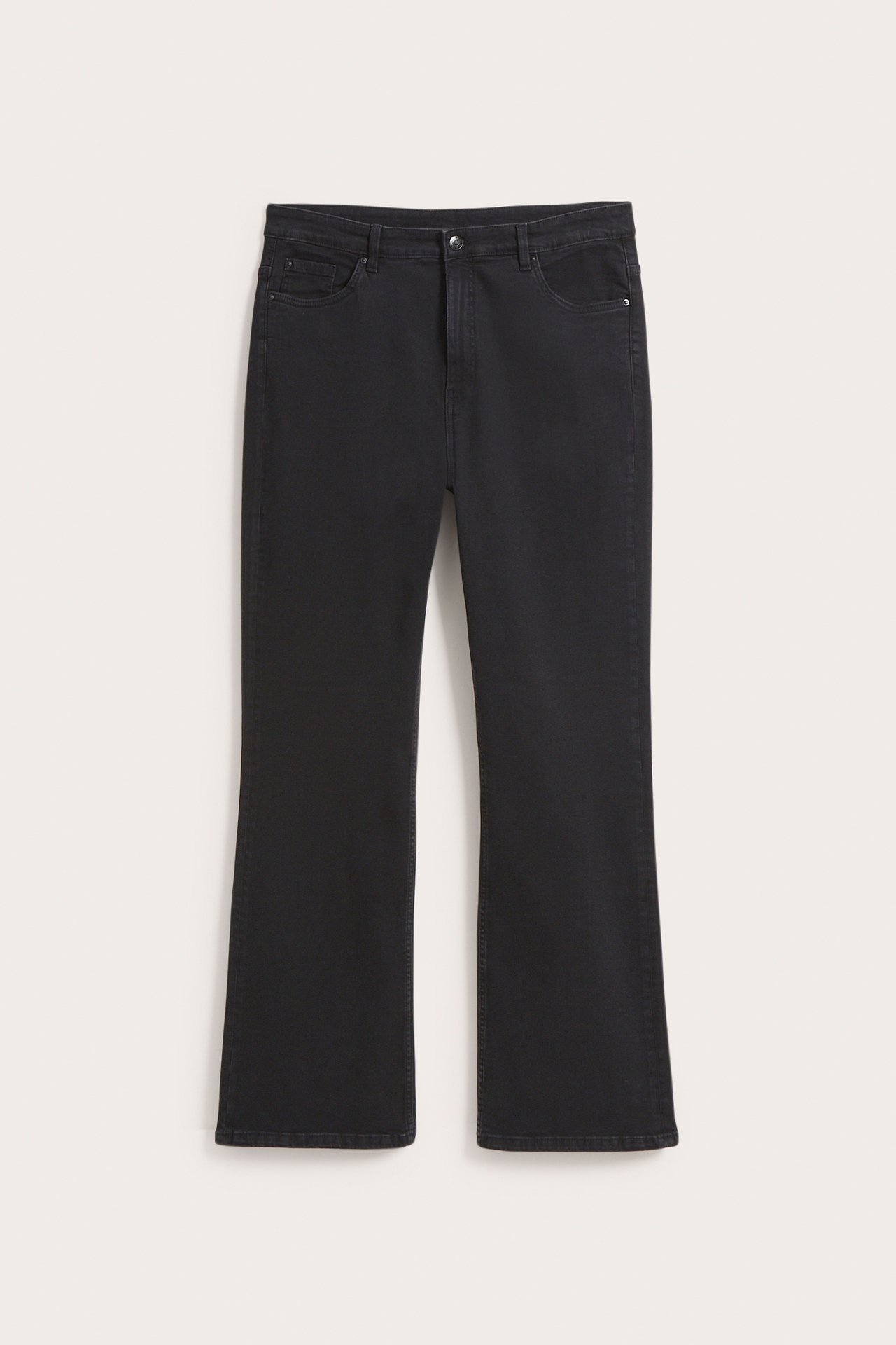 Bootcut jeans med høy midje - Mørkegrå - 6