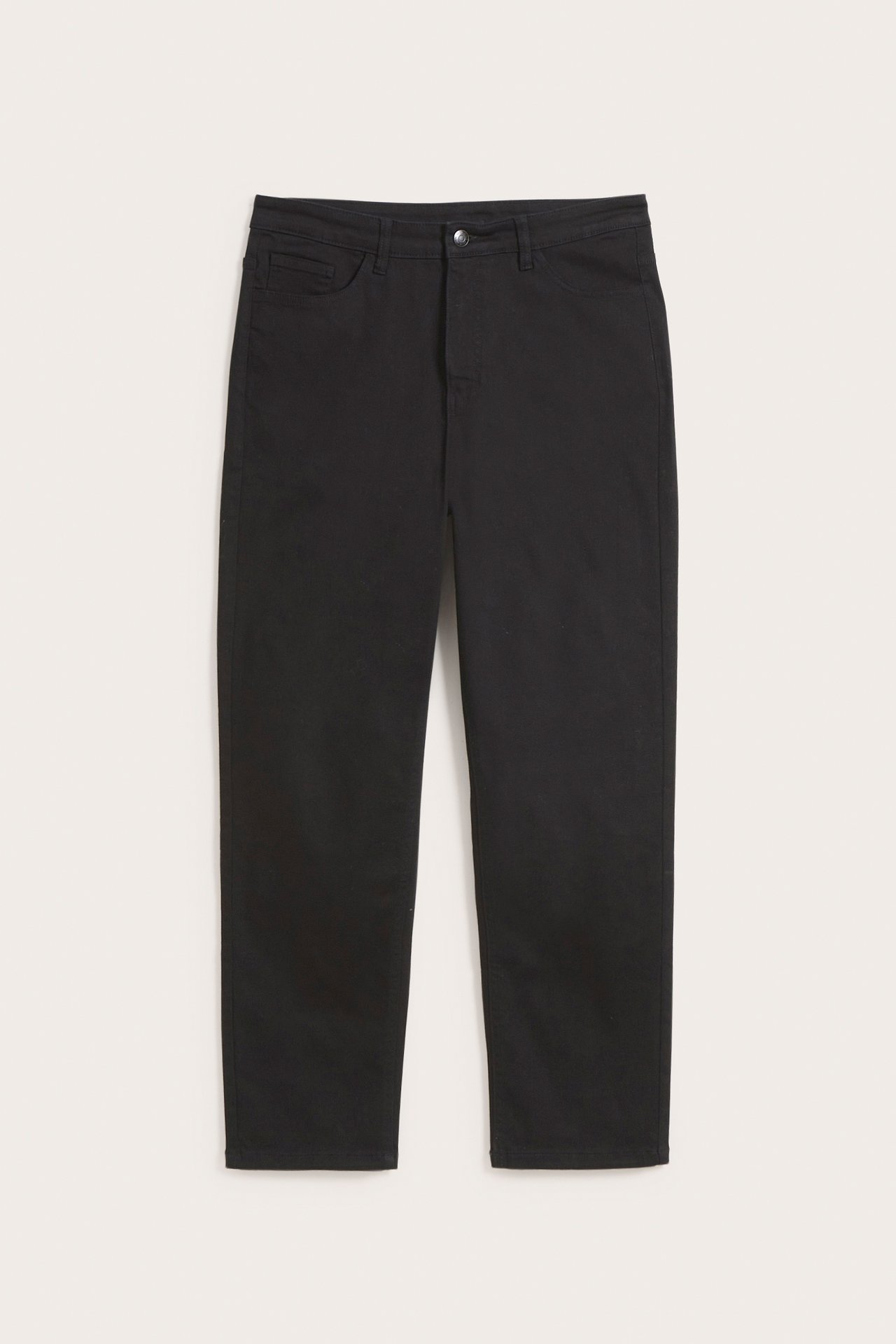 Cropped twill jeans - Svart - 5