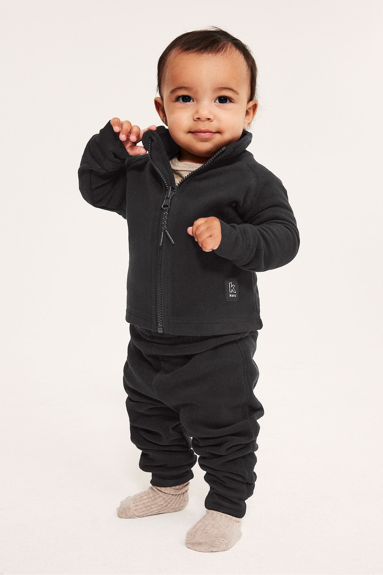 Fleecetröja zip-in / zip-off Kaxs - Svart - 7