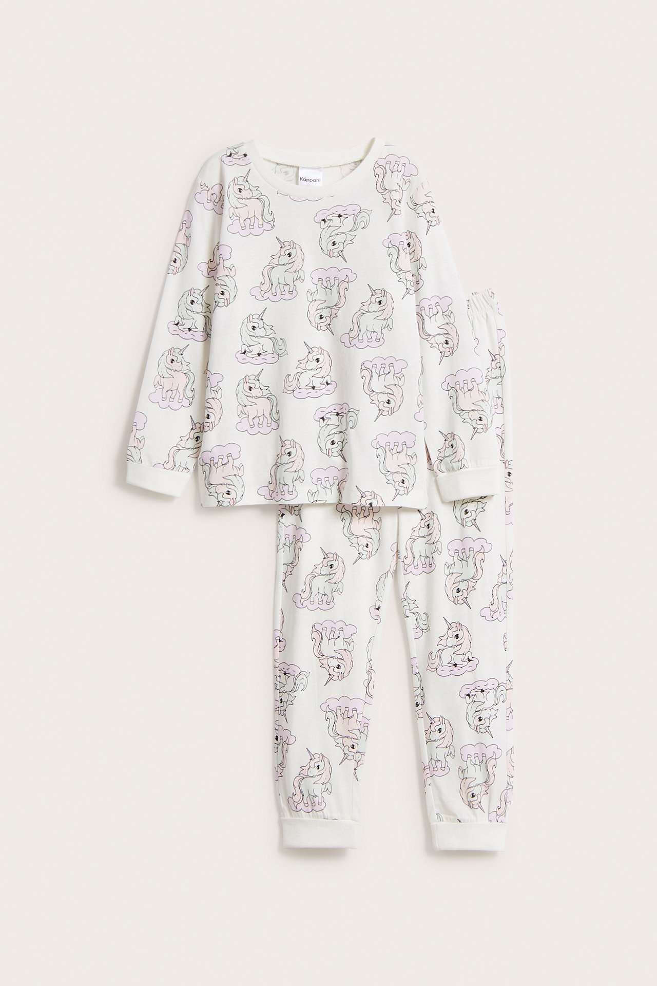 Pitkähihainen pyjama - Luonnonvalkoinen - 2