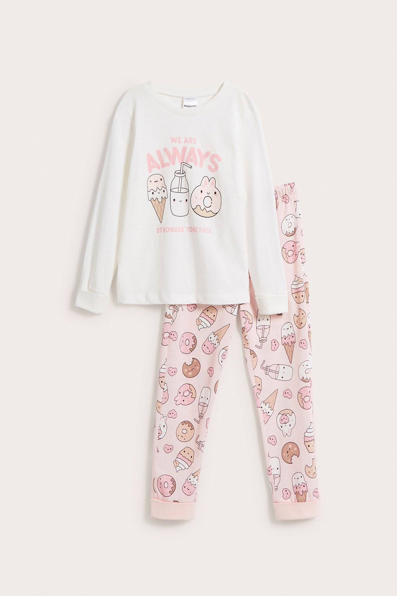 Pitkähihainen pyjama - Luonnonvalkoinen - 2