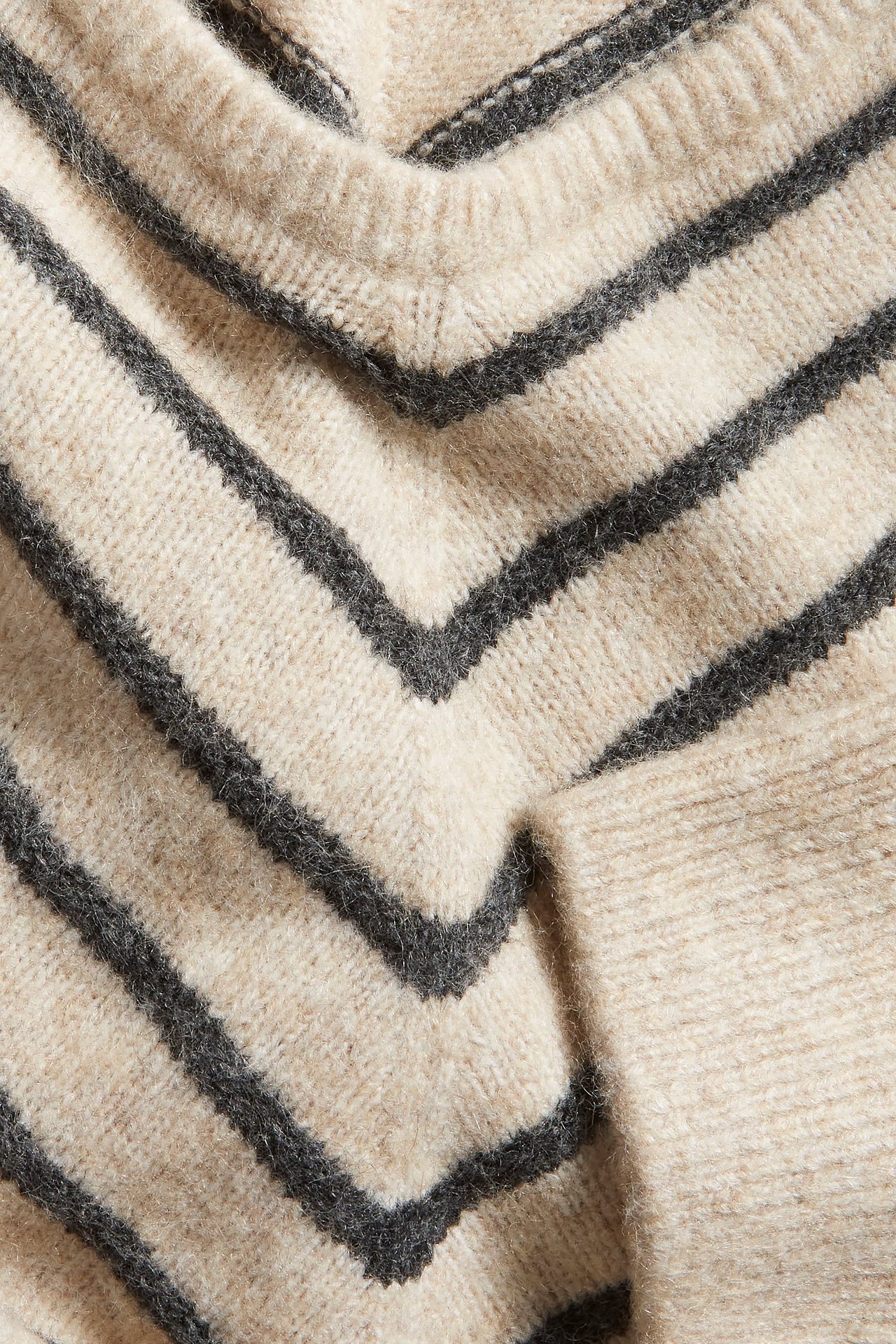 Dzianinowy sweter - Melanżowy beż - 5
