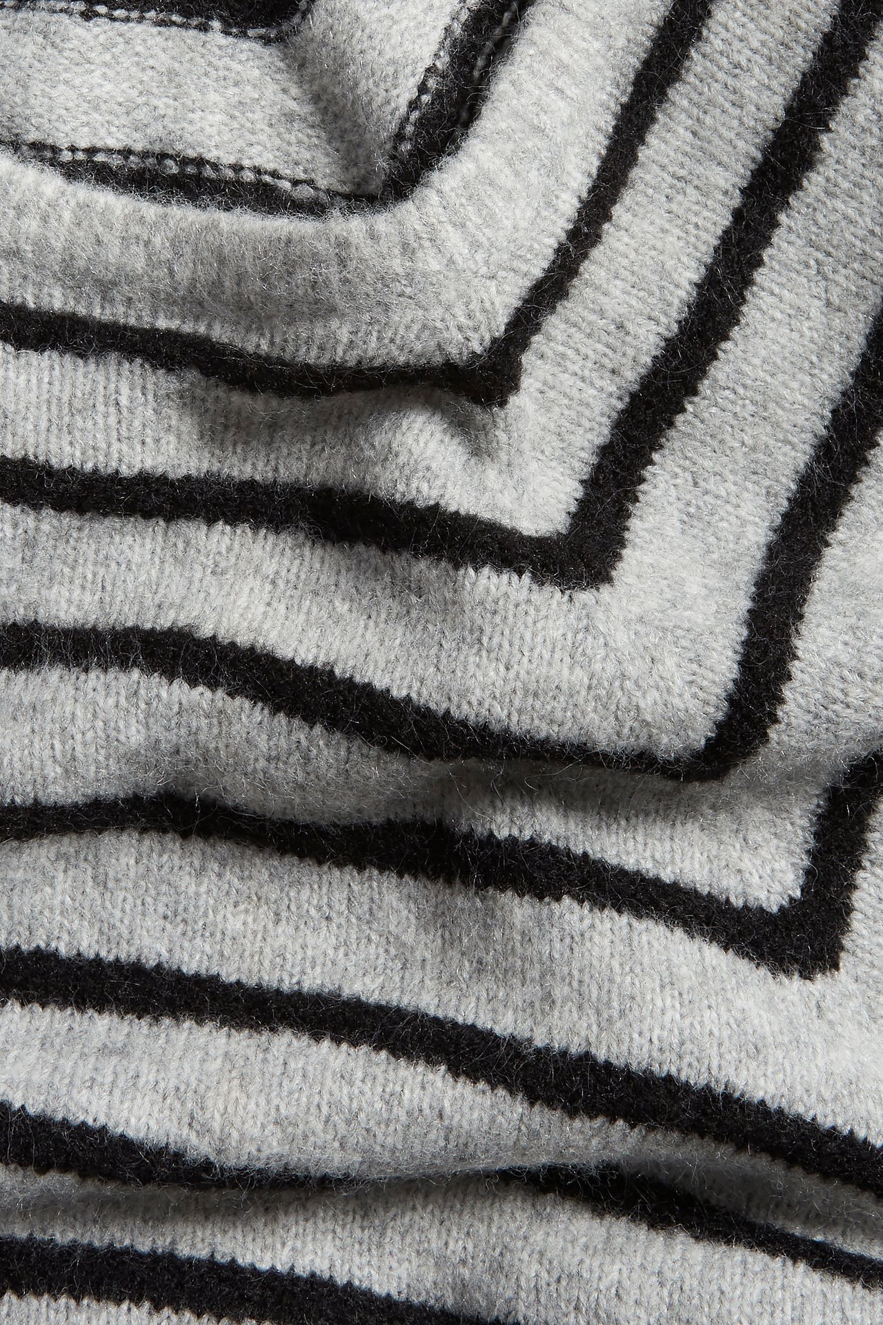 Dzianinowy sweter - Szary melanż - 5