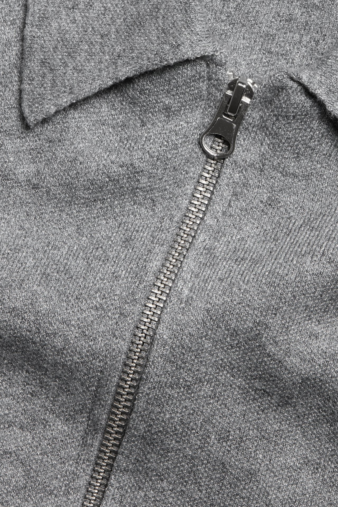 Cardigan med glidelås - Lysegrå - 5