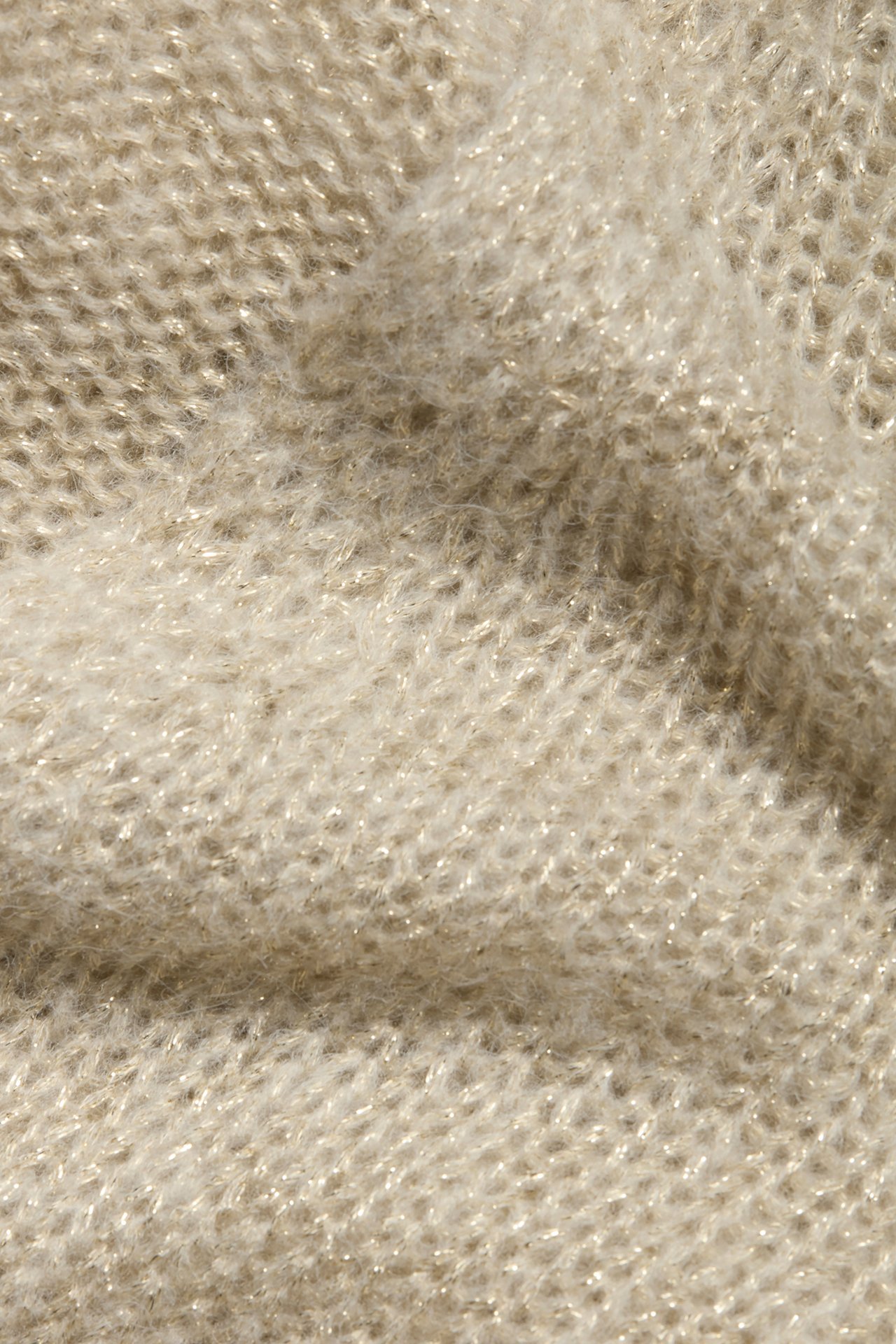 Lang strikket cardigan - Beige - 1