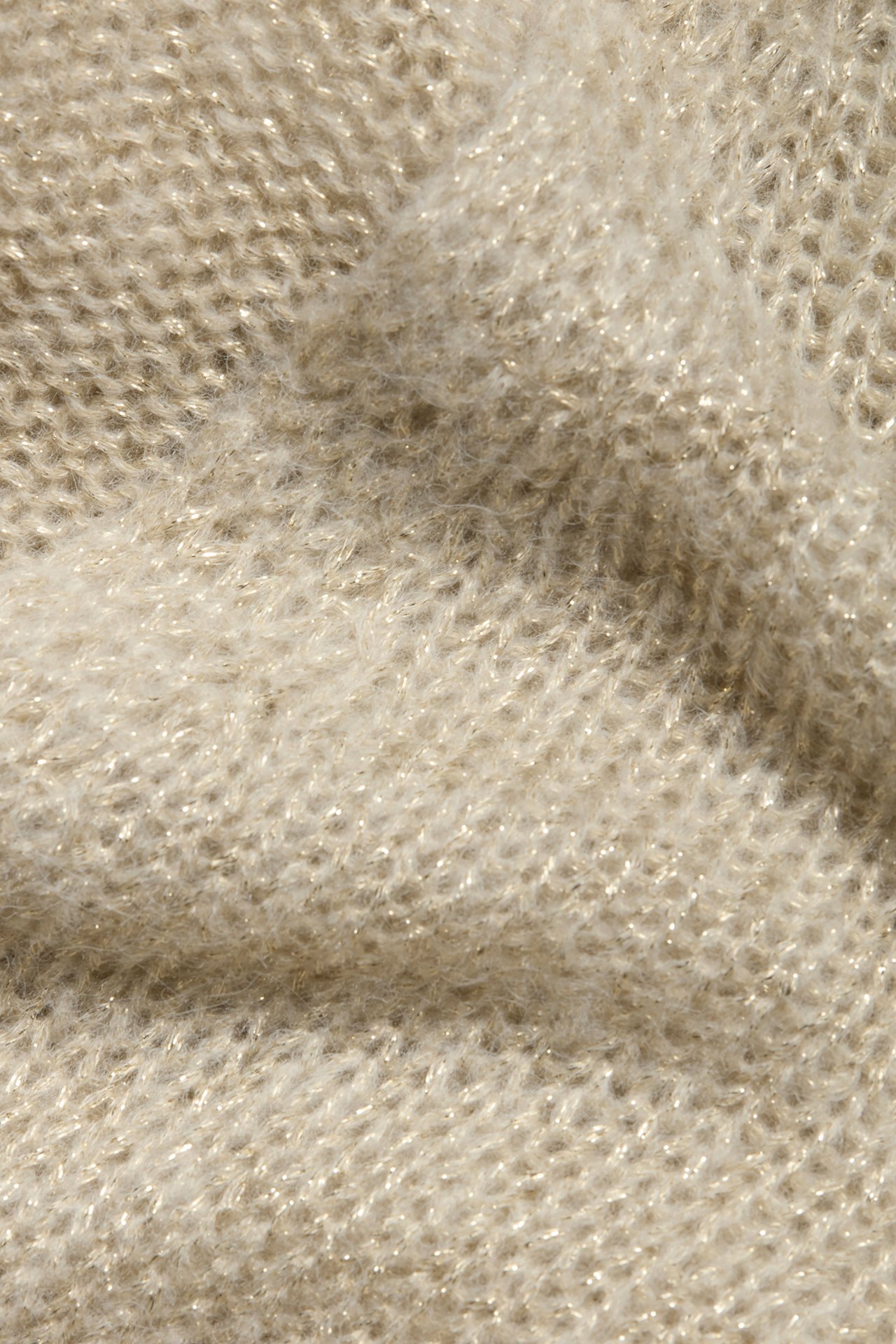 Pitkä neuletakki - Beige - 4