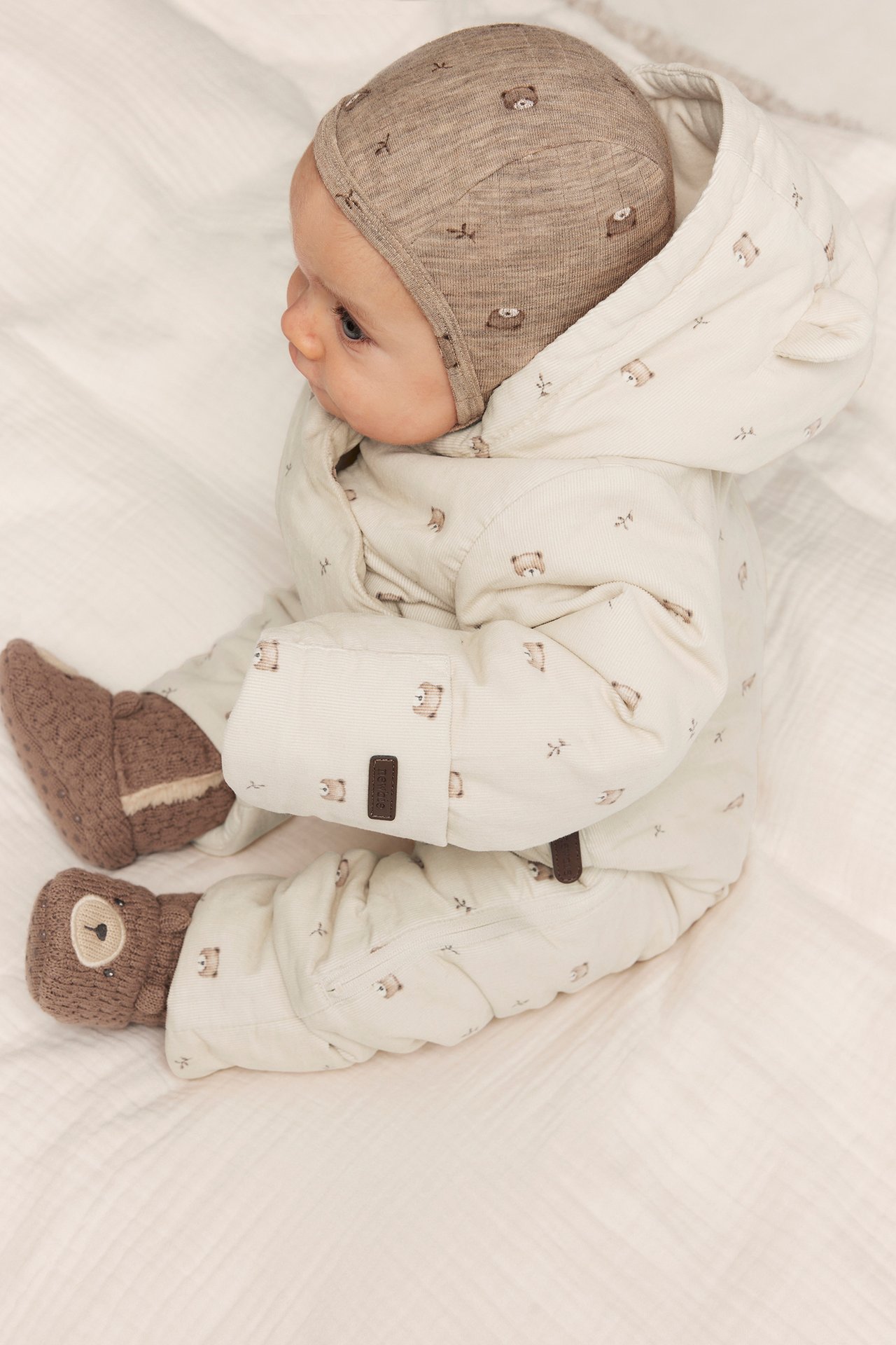 Kuviollinen haalariasu - Beige - 4