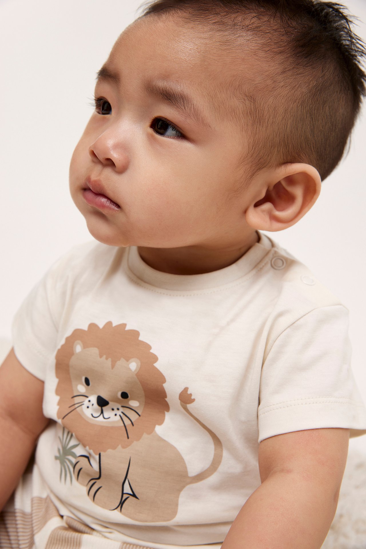 T-skjorte med trykk baby Offwhite - null - 2