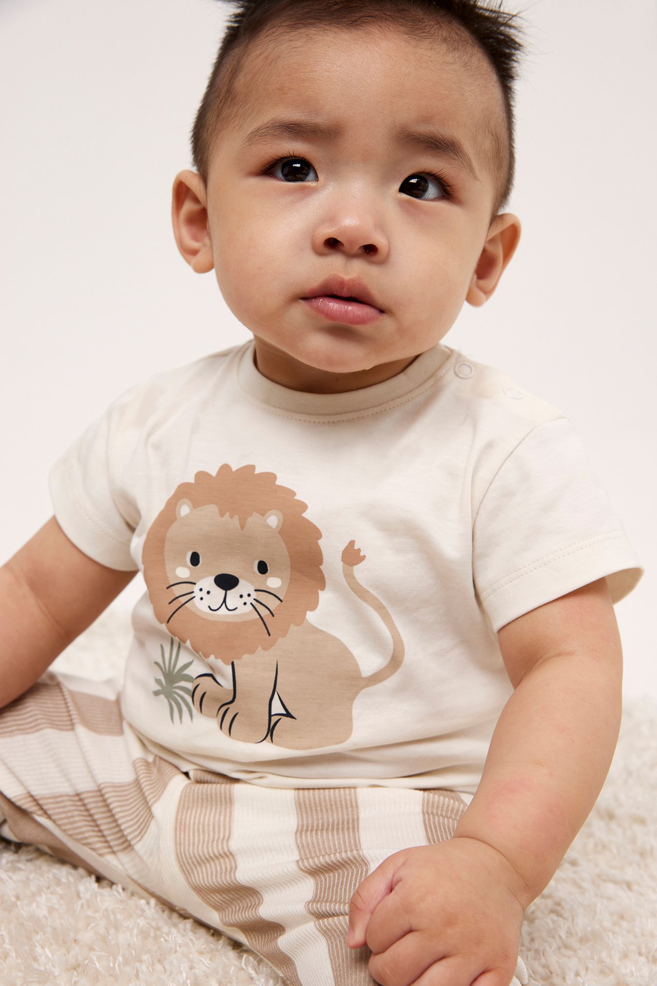 T-skjorte med trykk baby - Offwhite - 1