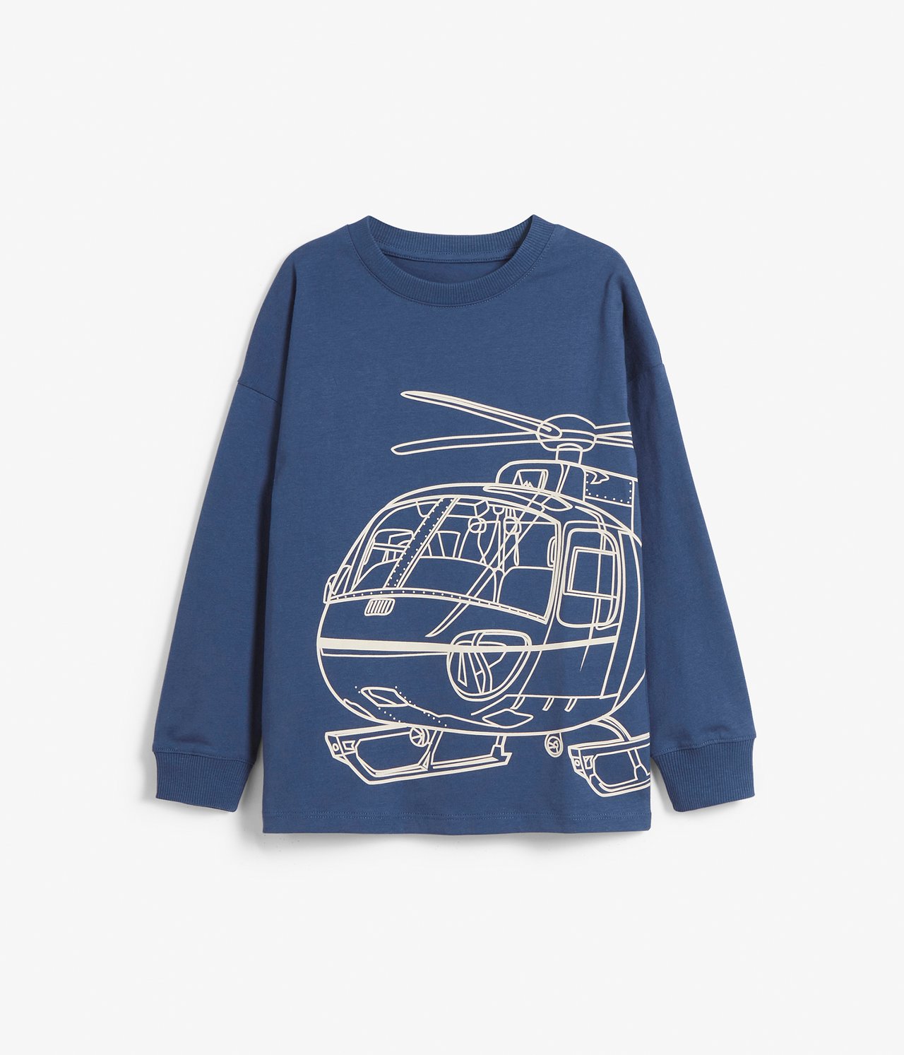 T-shirt z długimi rękawami - Niebieski - 4