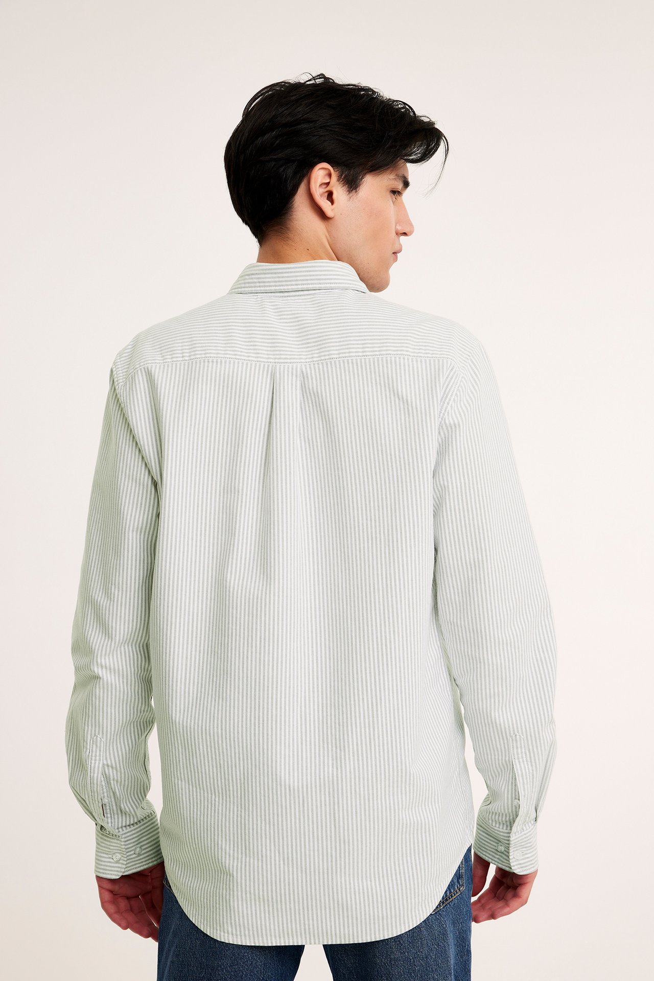 Koszula oxford w paski, regular fit - Szary - 4