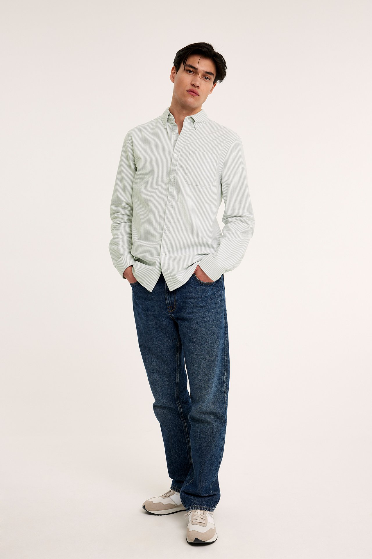 Koszula oxford w paski, regular fit - Szary - 2