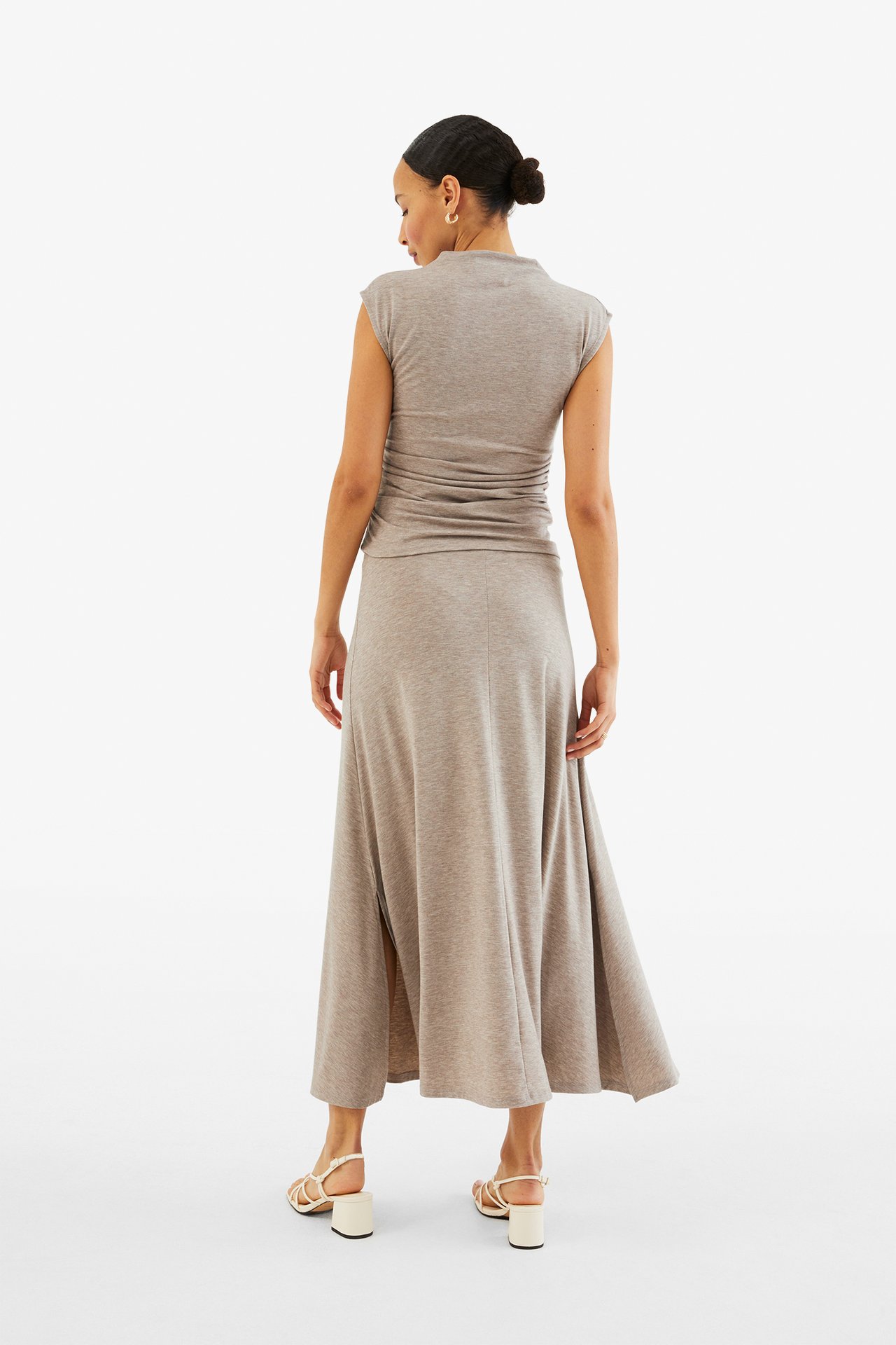 Ermeløs topp - Melert beige - 4