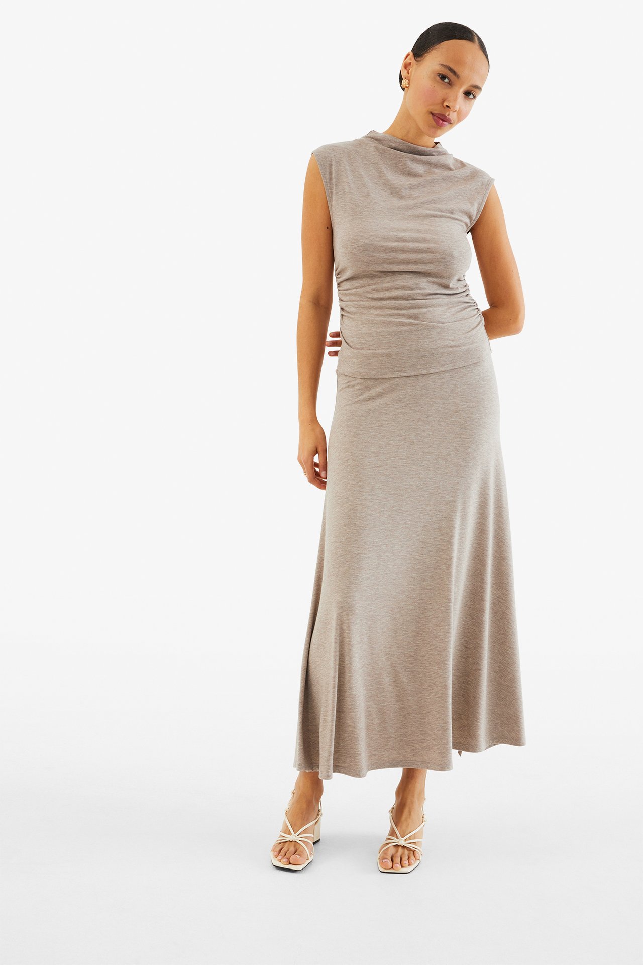 Ermeløs topp - Melert beige - 2