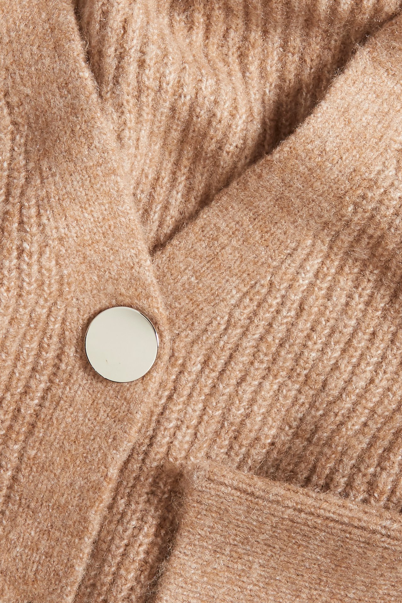 Strikket cardigan med puffermer - Melert beige - 5