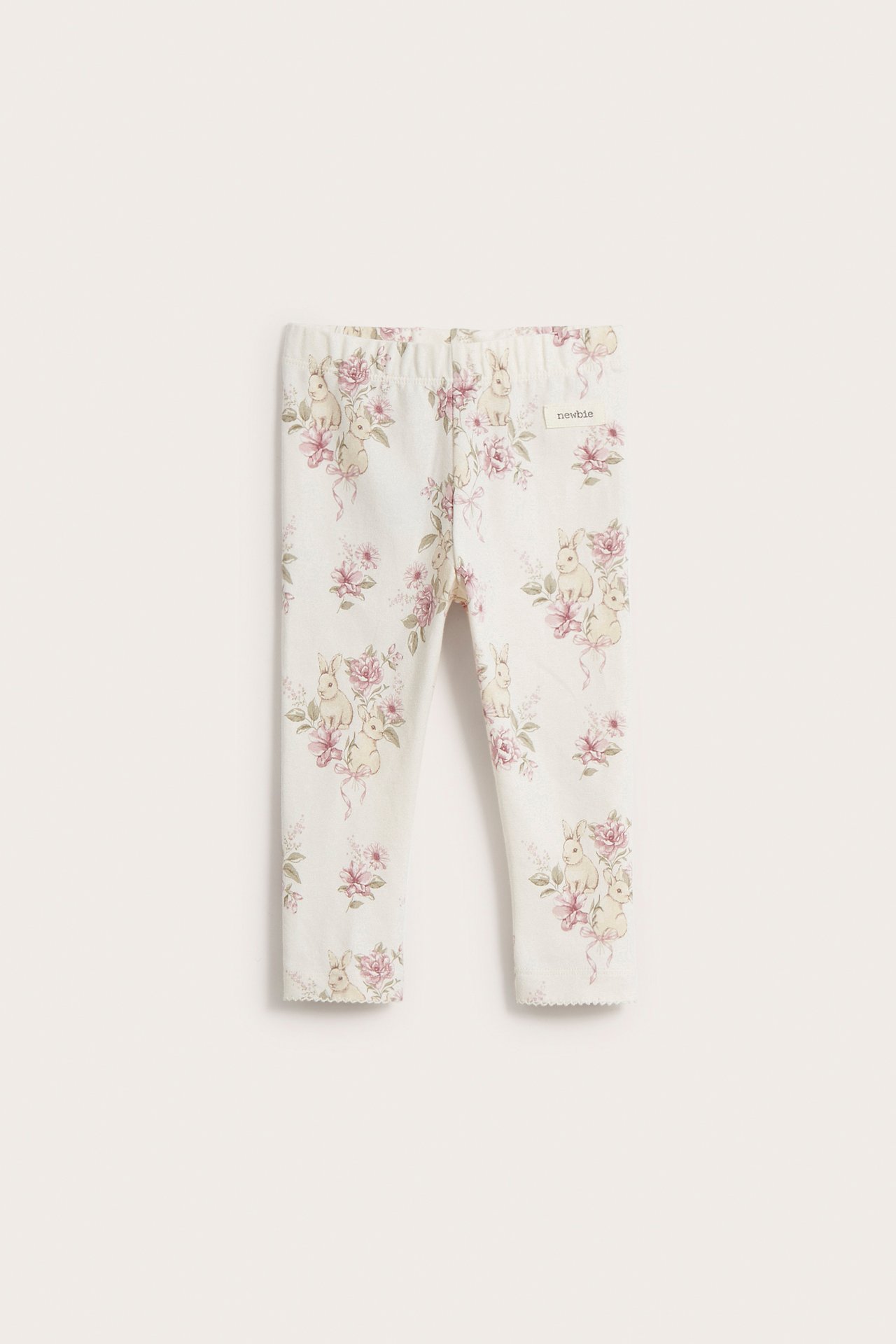 Blommiga leggings baby - Offwhite - 2