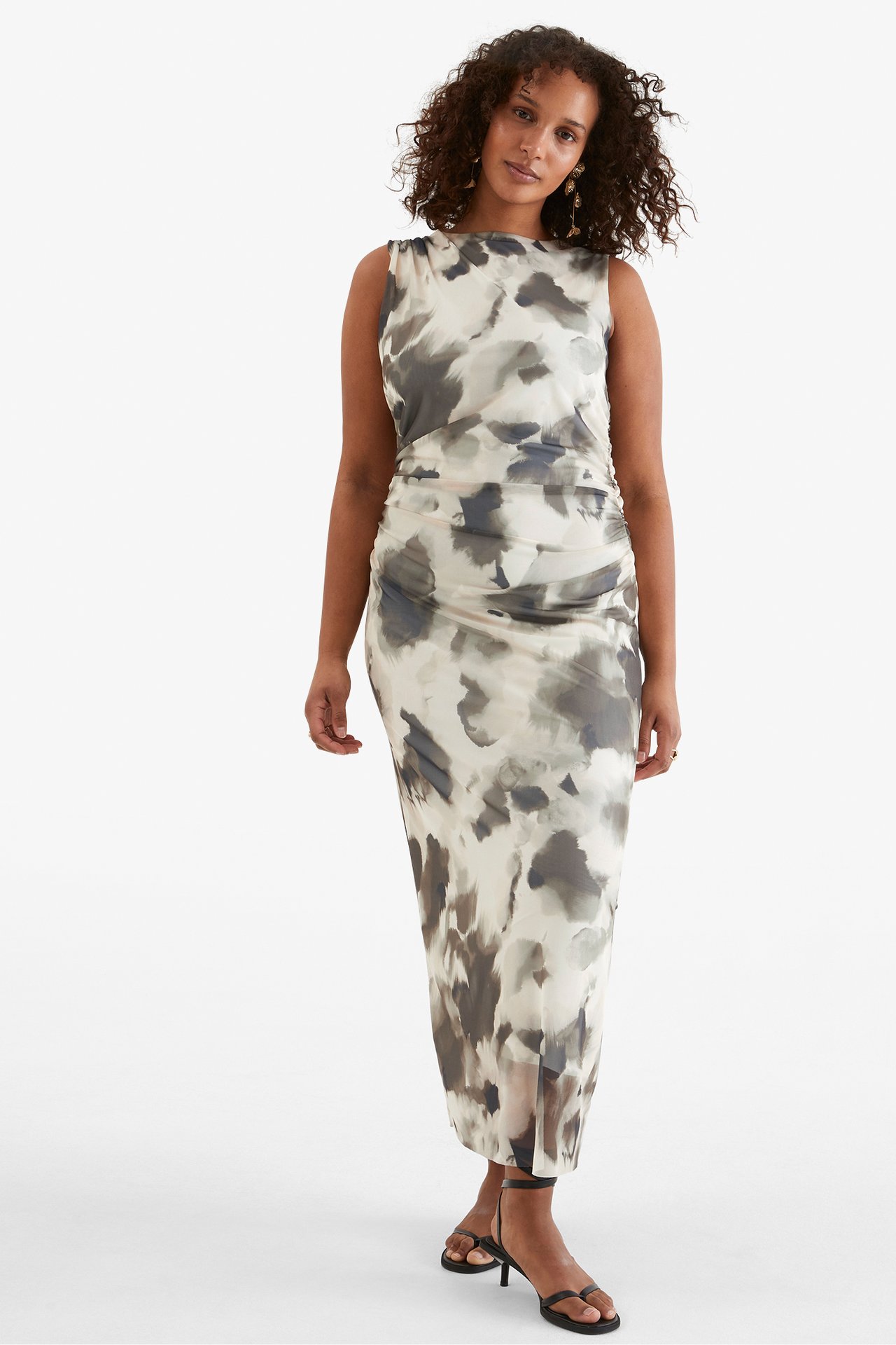 Mønstret kjole - Beige - 168cm / Storlek: M - 2