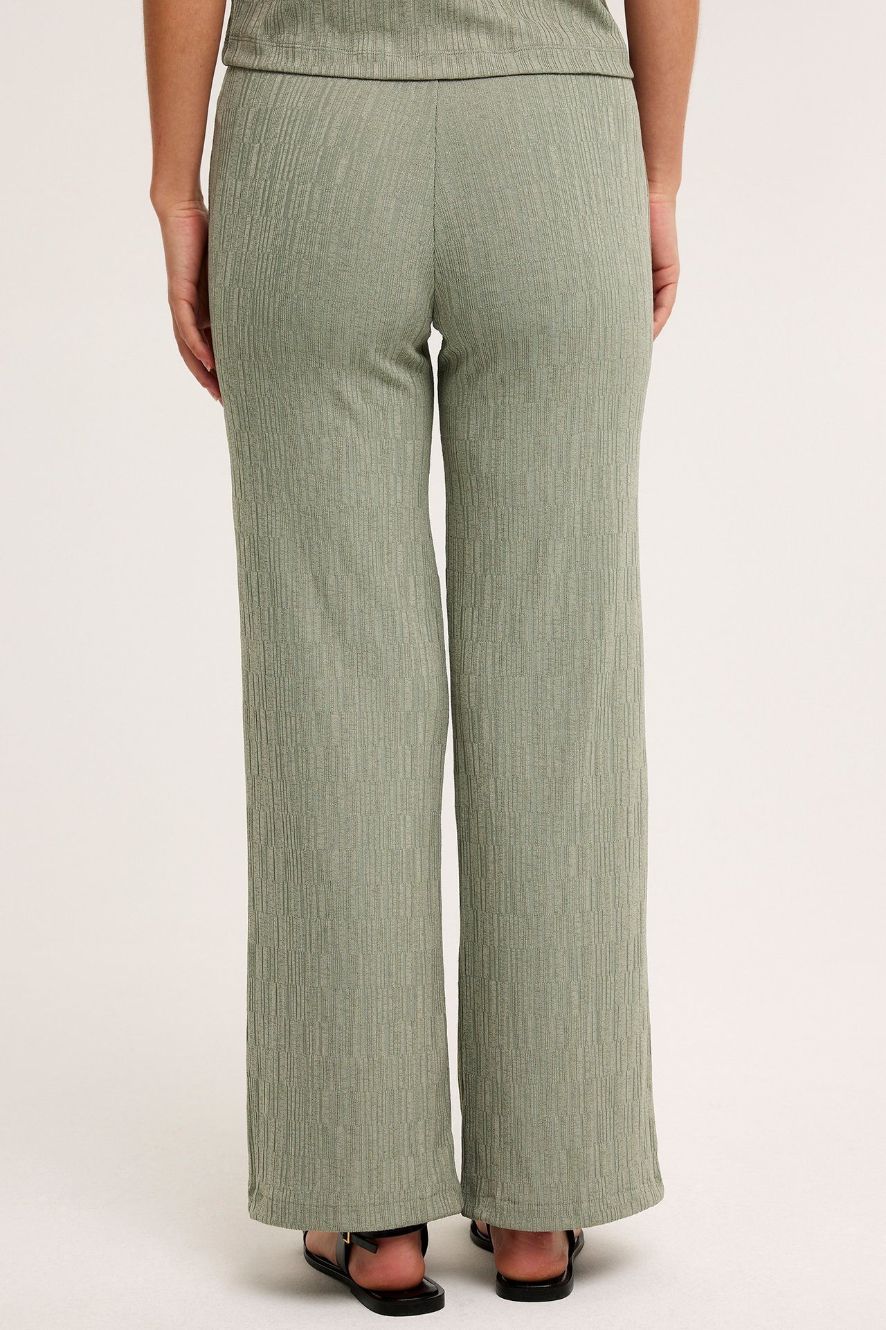 Szerokie spodnie - Zielony - 3