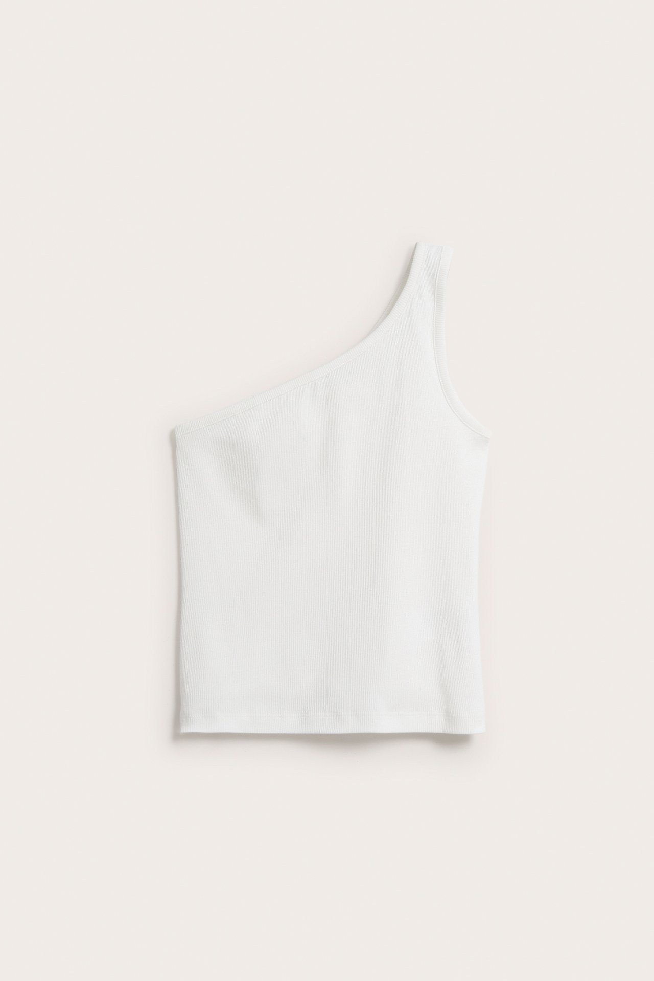 Koszulka na jedno ramię - Offwhite - 5