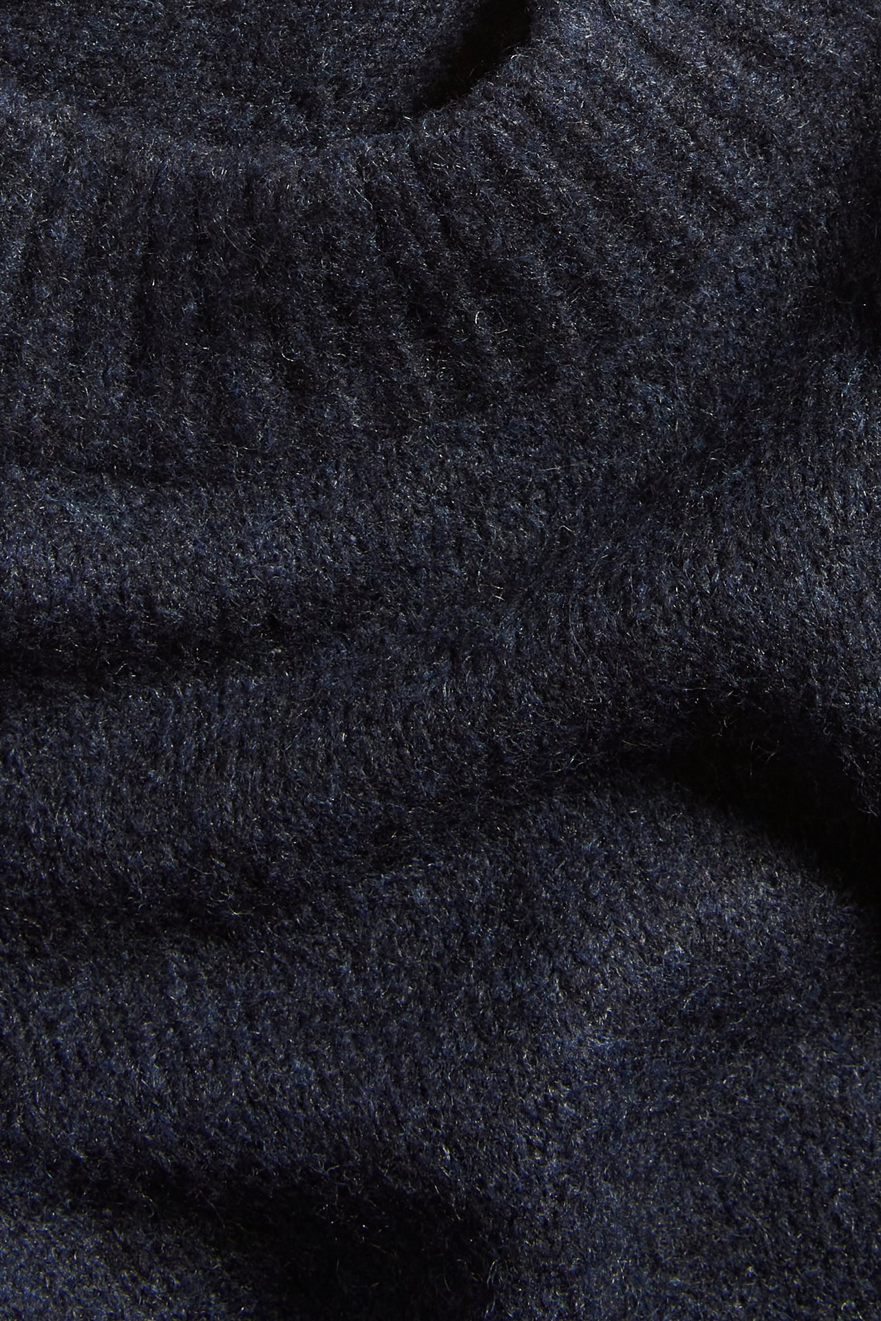 Dzianinowy sweter - Ciemnoniebieski - 5