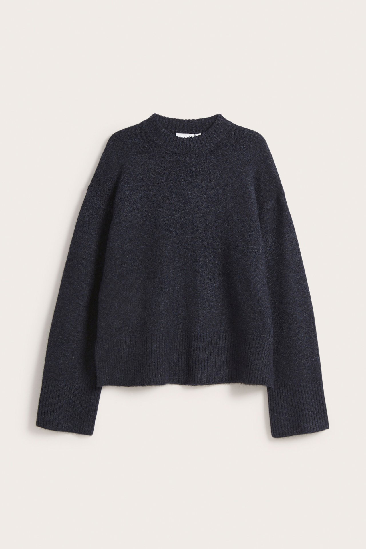 Dzianinowy sweter - Ciemnoniebieski - 6
