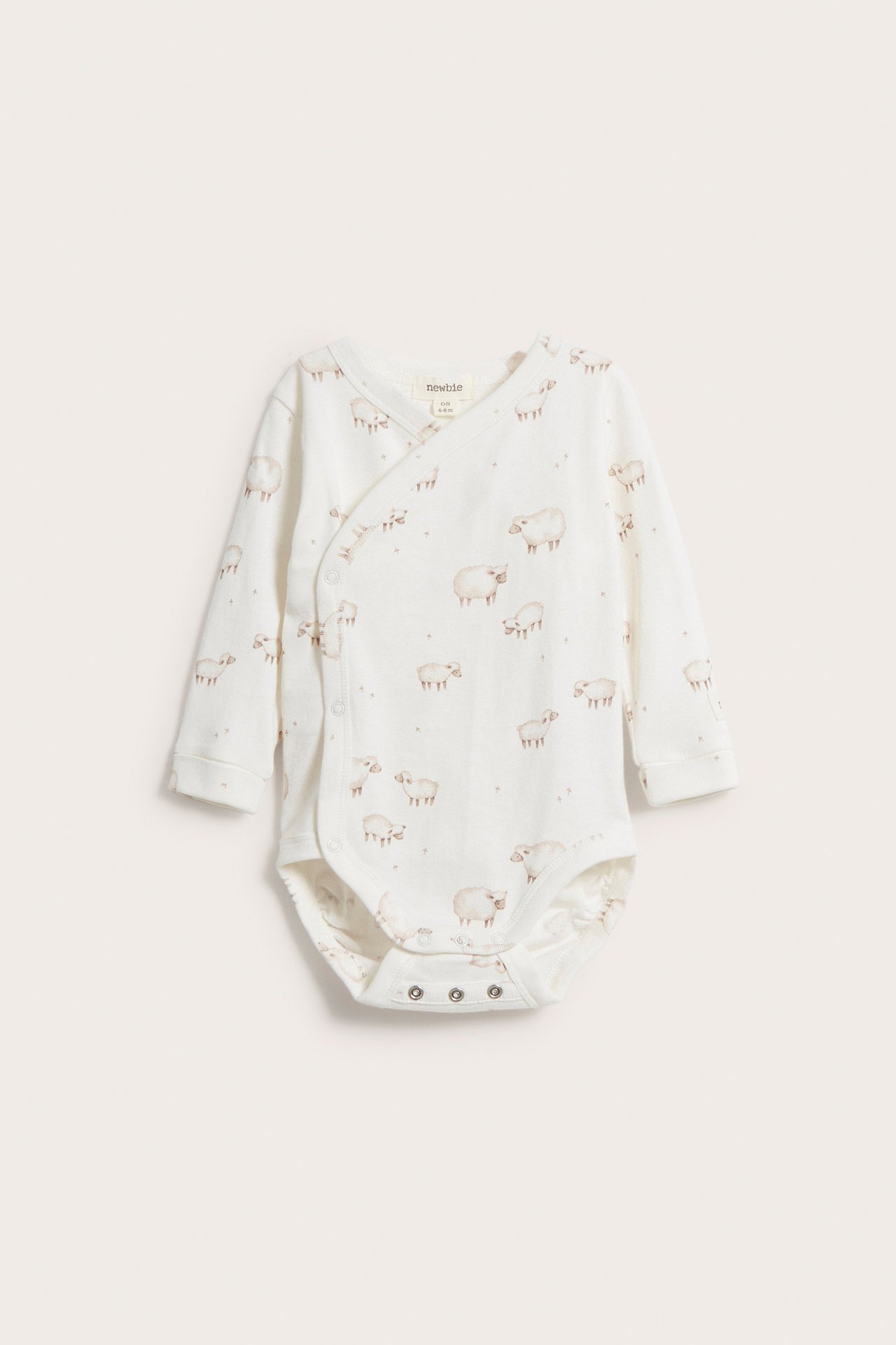 Body z długimi rękawami - Offwhite - 2