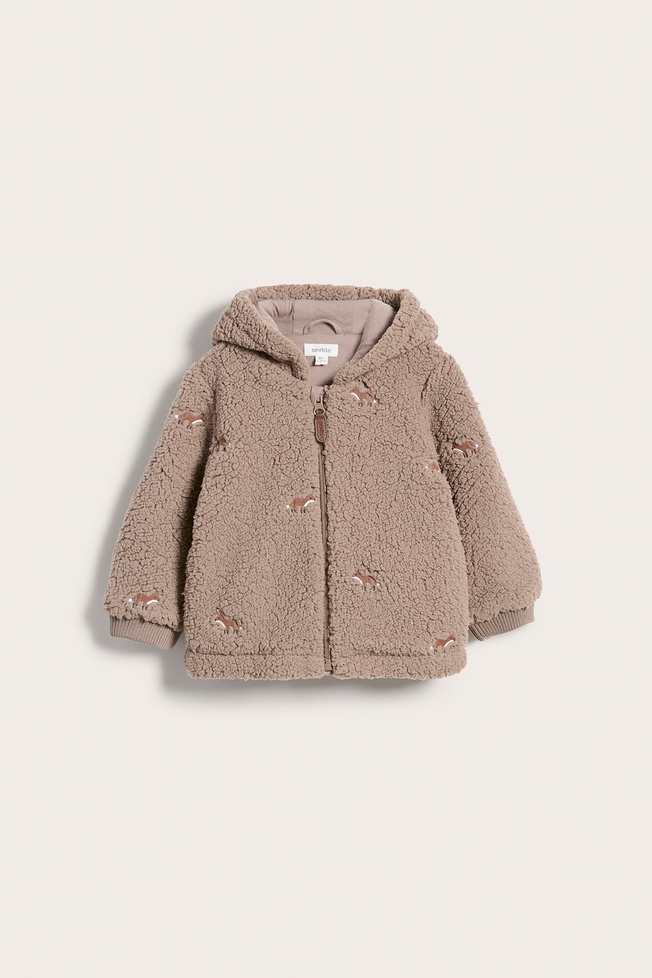 Jacka i teddypäls baby - Mörkbeige - 7