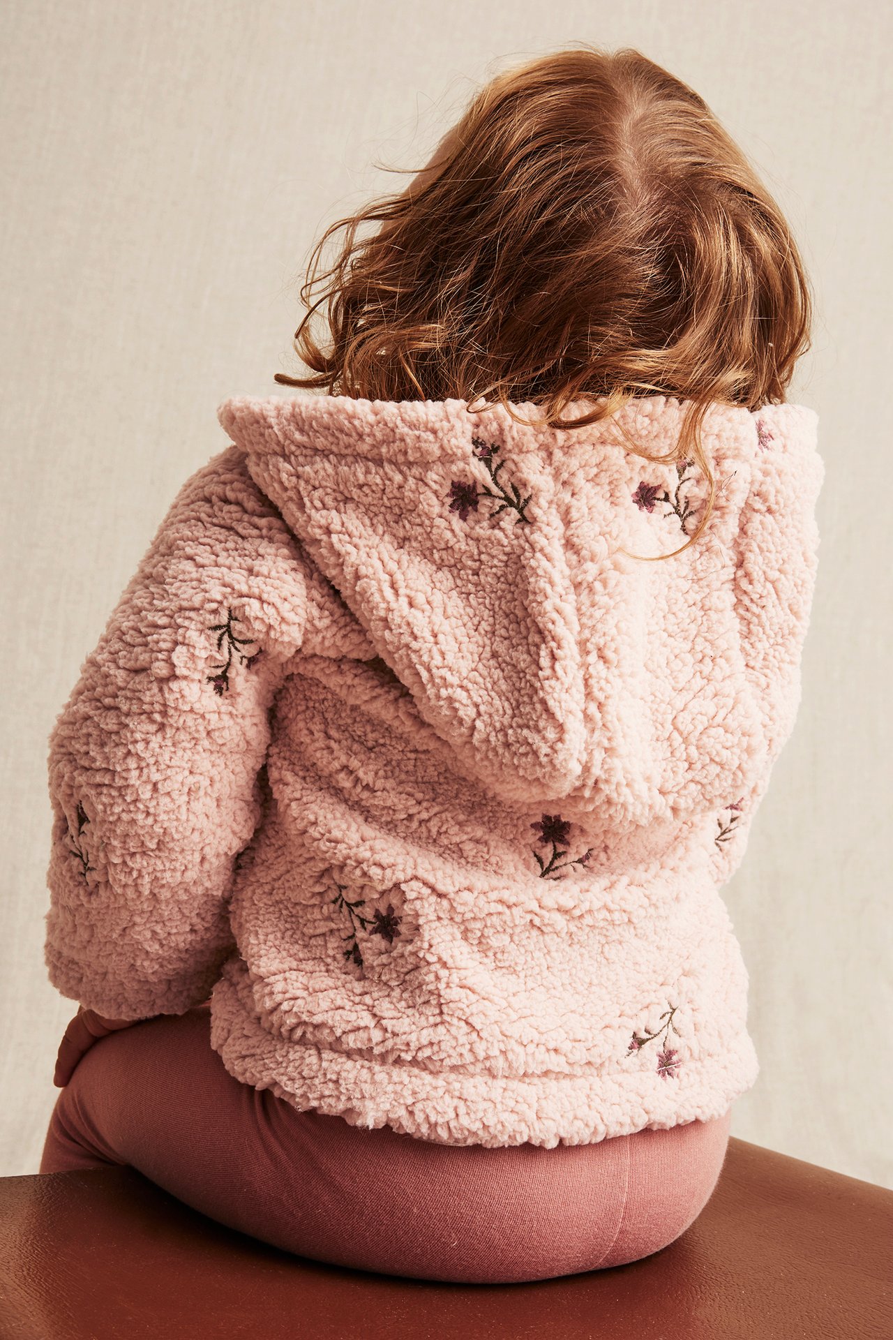 Jakke i teddypels til baby - Rosa - 3