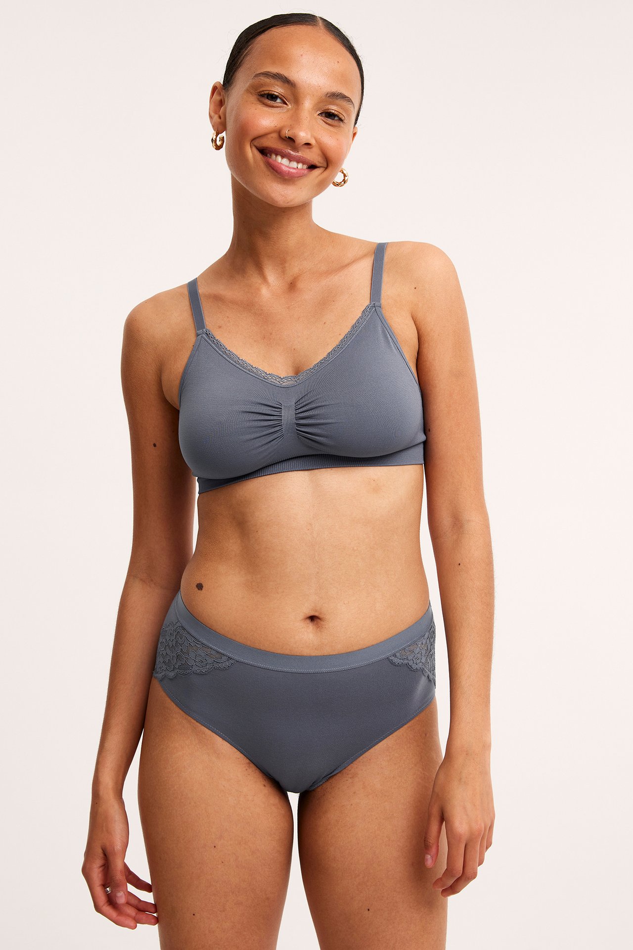 Brief alushousut 3 pack - Harmaa - 1