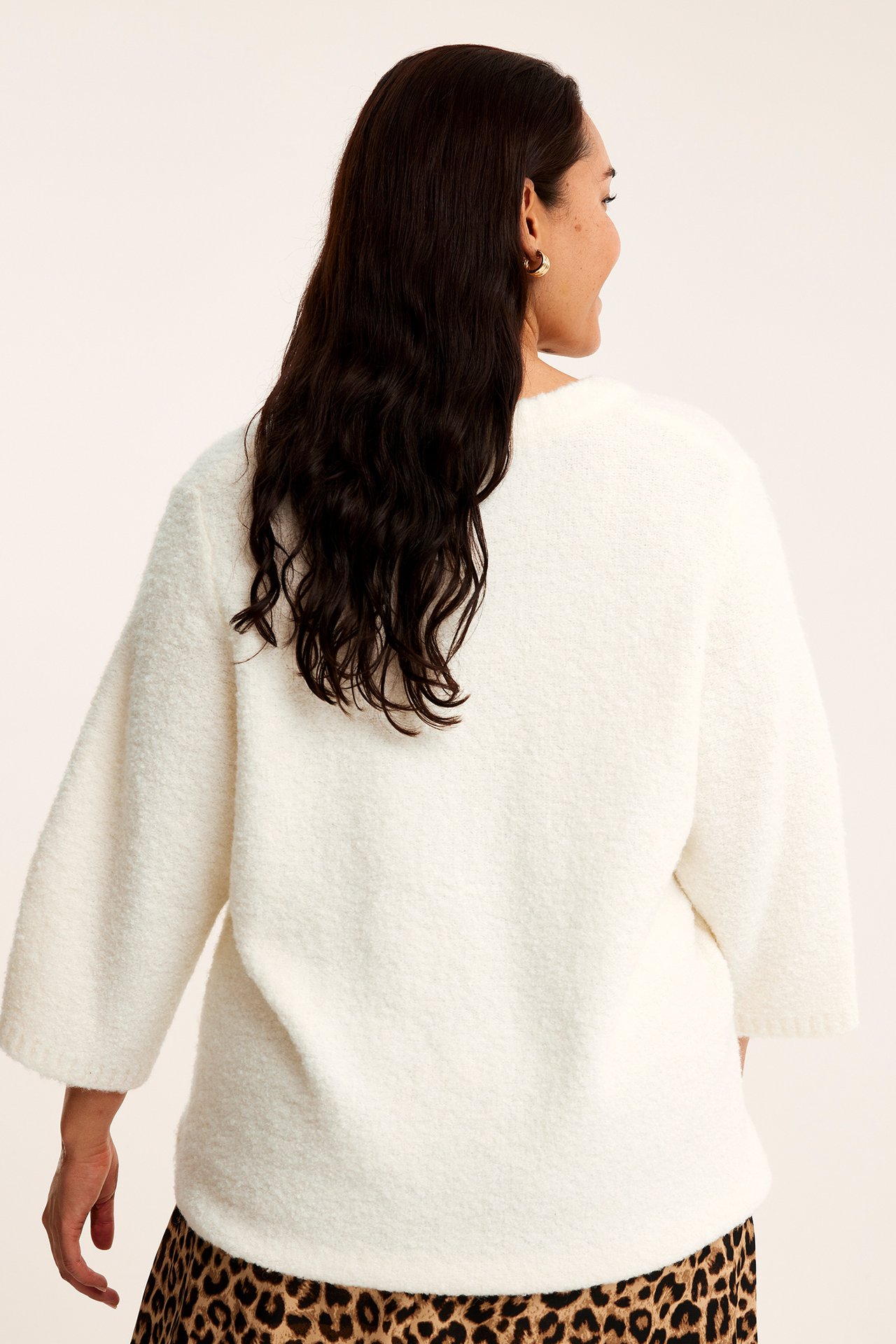 Sweter bouclé - Offwhite - 173cm / Storlek: XL - 4