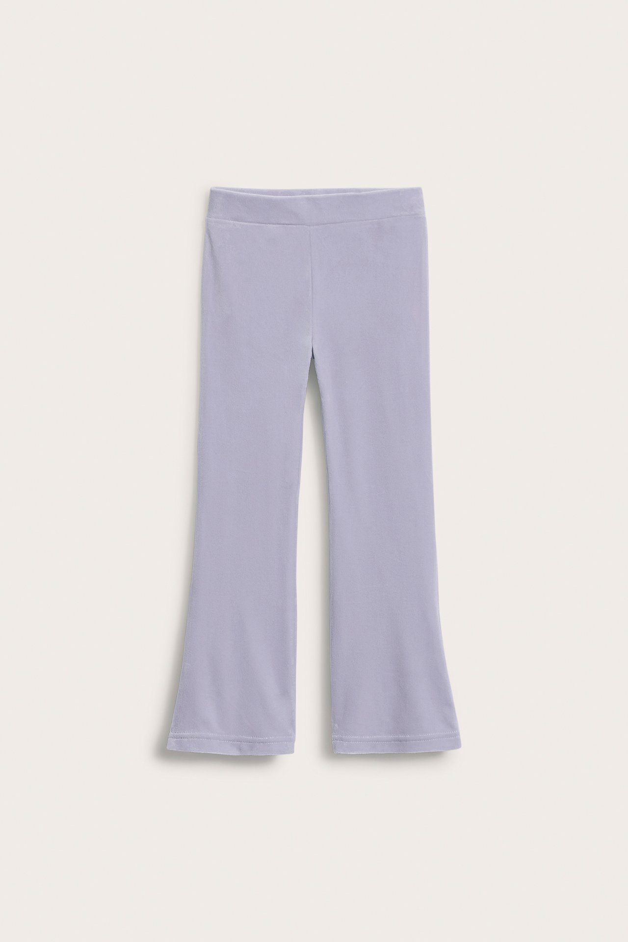 Utsvängda velourbyxor - Lila - 2