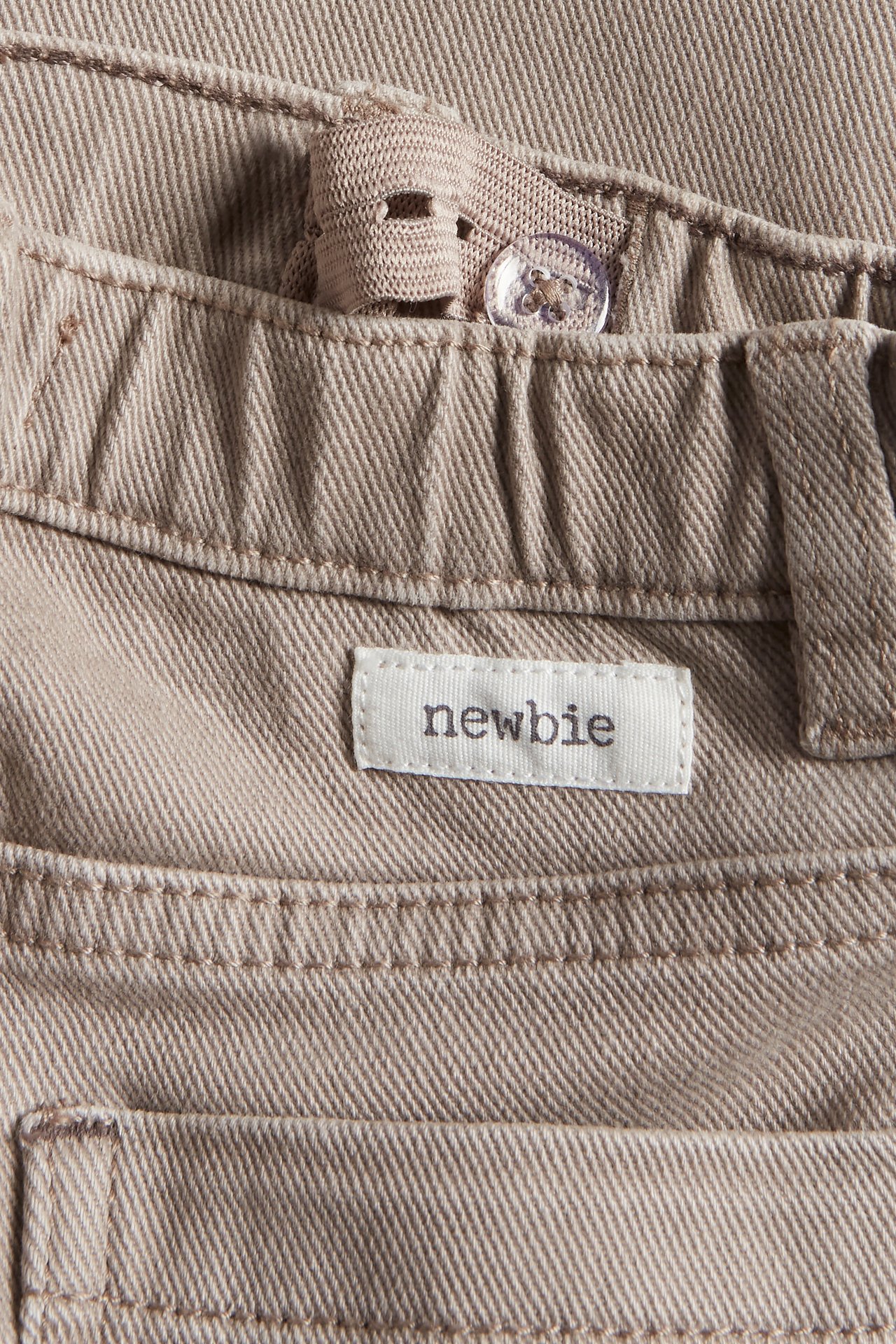 Spodnie z tkaniny twill - Brązowy - 1