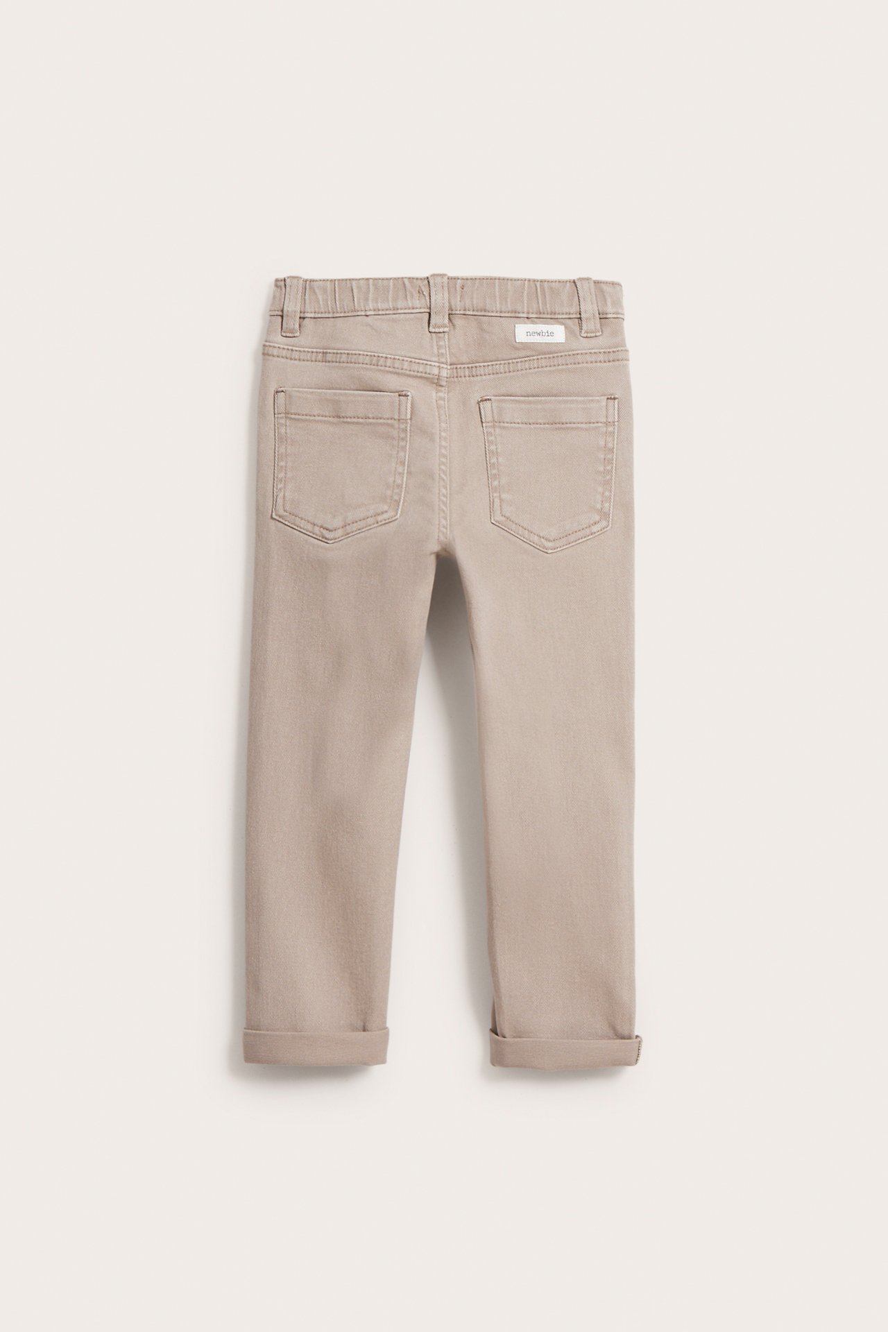 Vävda byxor i twill - Mörkbeige - 5