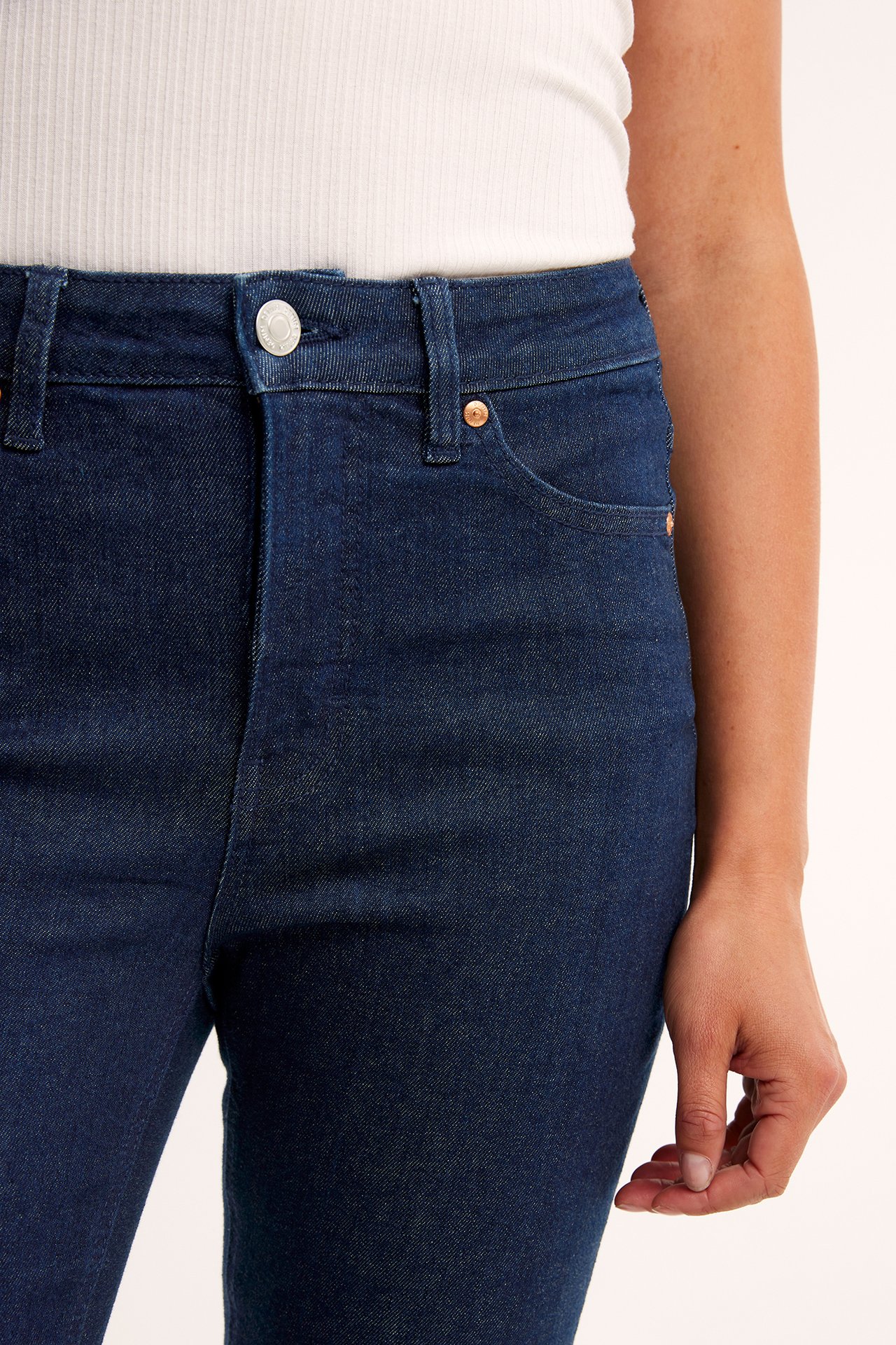 Embracing fit jeans High waist - Mørk denim - 3